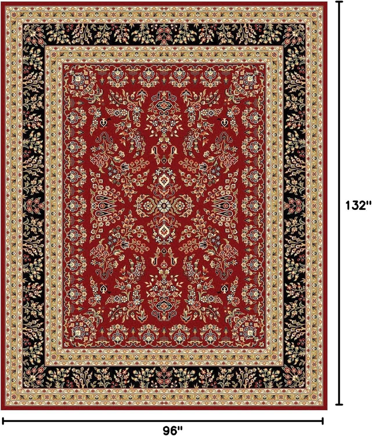 image:imageSAFAVIEH Area Rug 8x11 Lyndhurst Collection Large Ivory amp Rust Traditional Oriental Design NonShedding amp Easy to Clean Ideal for Living Room Bedroom Dining Space LNH331RRed Black
