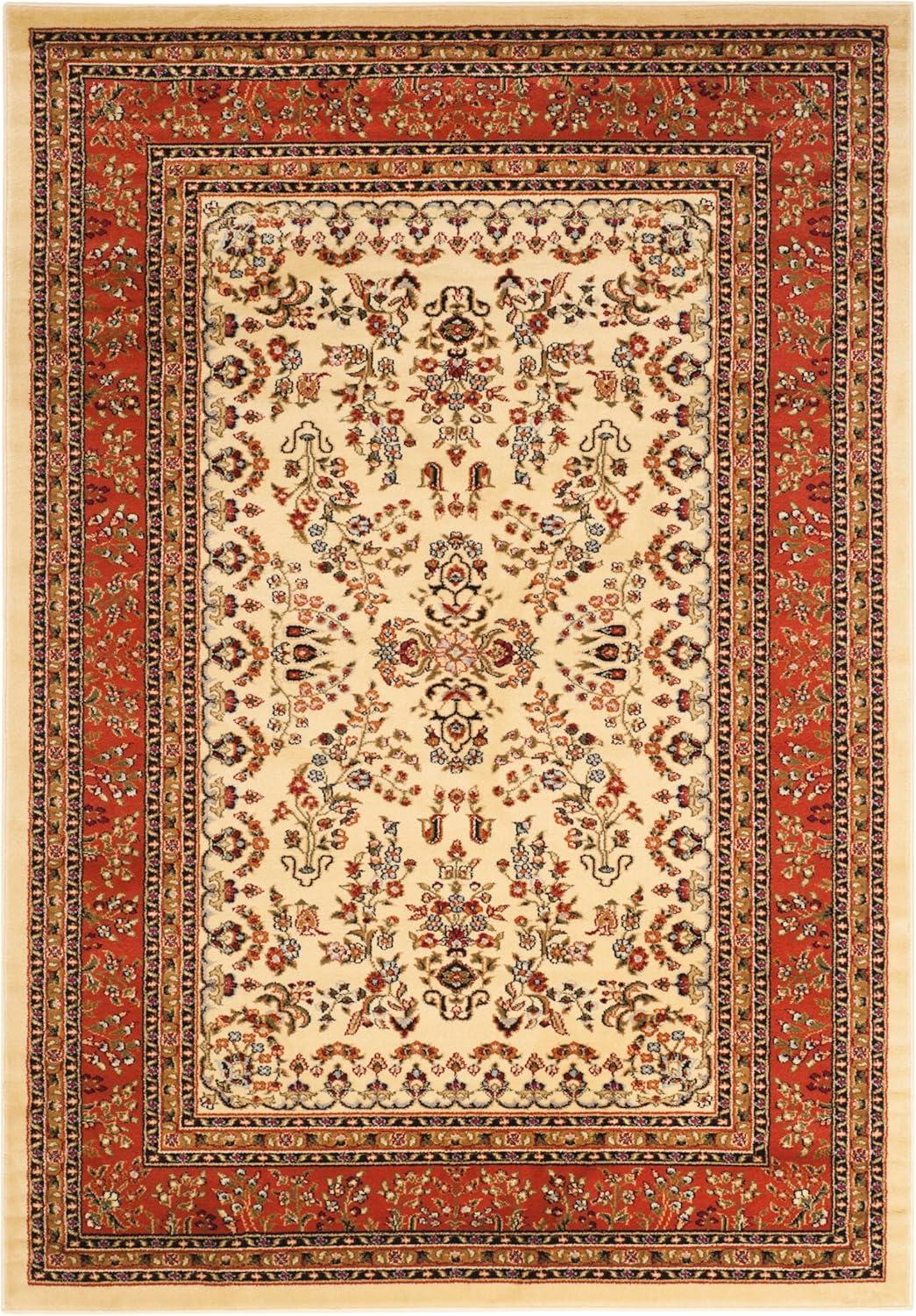 image:imageSAFAVIEH Area Rug 8x11 Lyndhurst Collection Large Ivory amp Rust Traditional Oriental Design NonShedding amp Easy to Clean Ideal for Living Room Bedroom Dining Space LNH331RIvoryRust