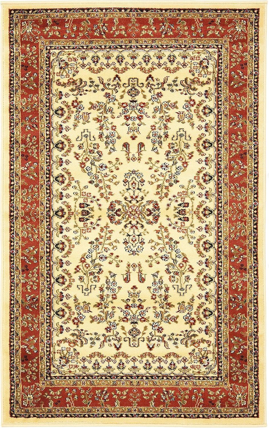 image:imageSAFAVIEH Area Rug 8x11 Lyndhurst Collection Large Ivory amp Rust Traditional Oriental Design NonShedding amp Easy to Clean Ideal for Living Room Bedroom Dining Space LNH331RIvoryRust