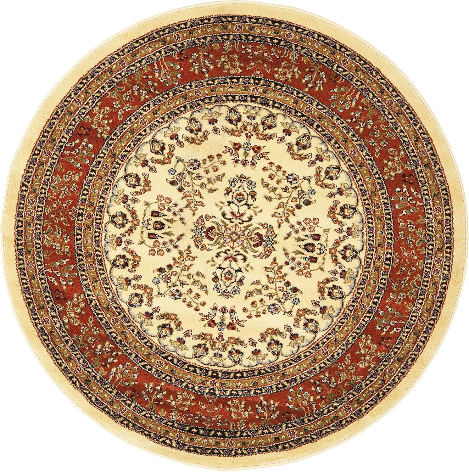 image:imageSAFAVIEH Area Rug 8x11 Lyndhurst Collection Large Ivory amp Rust Traditional Oriental Design NonShedding amp Easy to Clean Ideal for Living Room Bedroom Dining Space LNH331RIvoryRust