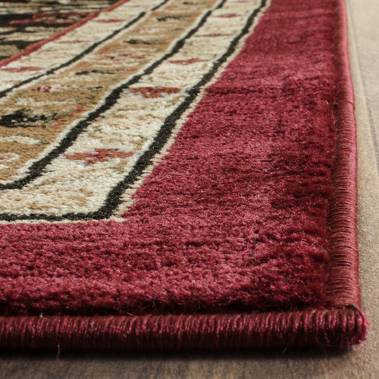 image:imageSAFAVIEH Area Rug 8x11 Lyndhurst Collection Large Ivory amp Rust Traditional Oriental Design NonShedding amp Easy to Clean Ideal for Living Room Bedroom Dining Space LNH331RRed Black