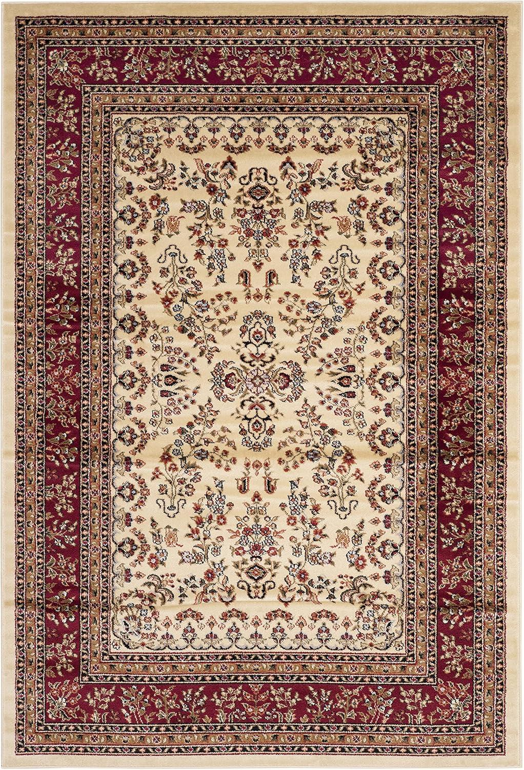 image:imageSAFAVIEH Area Rug 8x11 Lyndhurst Collection Large Ivory amp Rust Traditional Oriental Design NonShedding amp Easy to Clean Ideal for Living Room Bedroom Dining Space LNH331RIvoryRed
