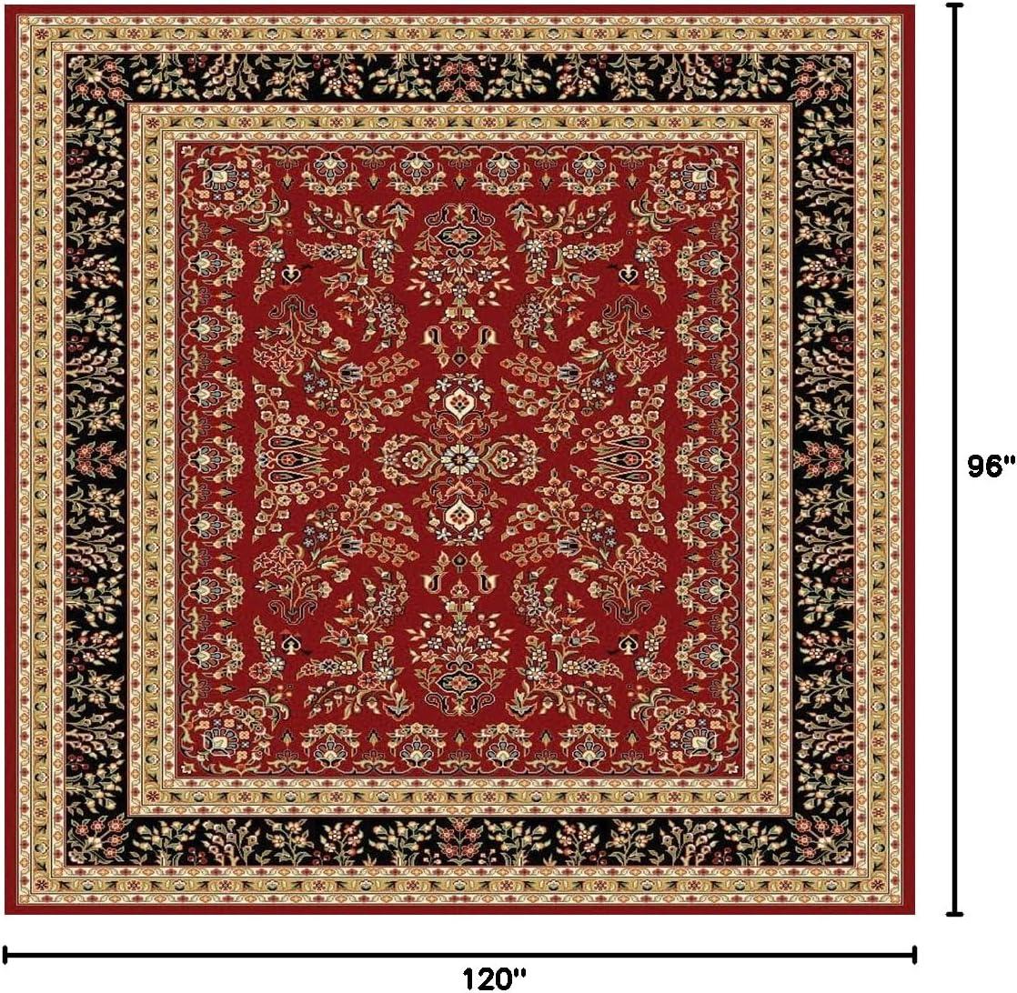 image:imageSAFAVIEH Area Rug 8x11 Lyndhurst Collection Large Ivory amp Rust Traditional Oriental Design NonShedding amp Easy to Clean Ideal for Living Room Bedroom Dining Space LNH331RRed Black