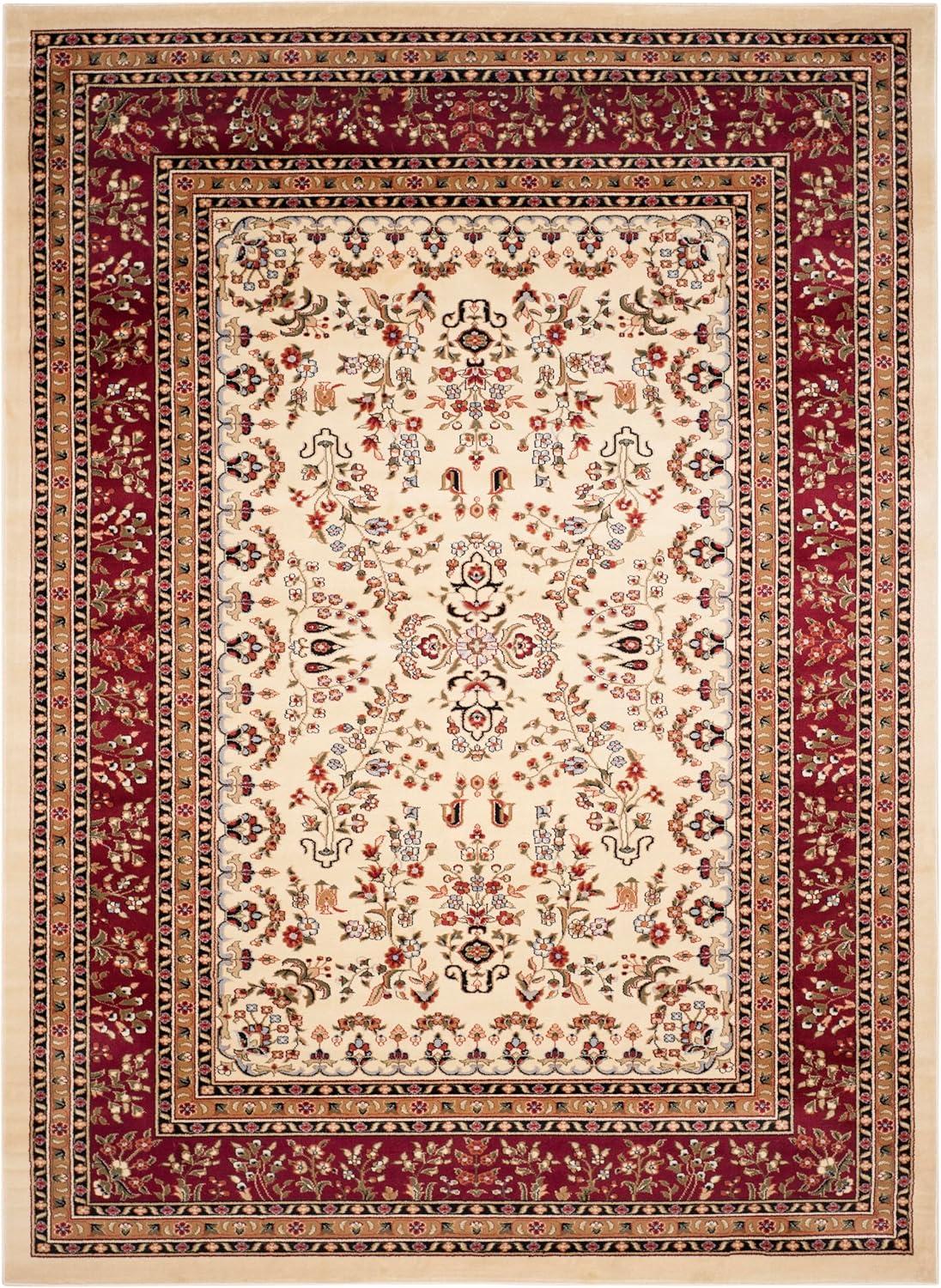 image:imageSAFAVIEH Area Rug 8x11 Lyndhurst Collection Large Ivory amp Rust Traditional Oriental Design NonShedding amp Easy to Clean Ideal for Living Room Bedroom Dining Space LNH331RIvoryRed