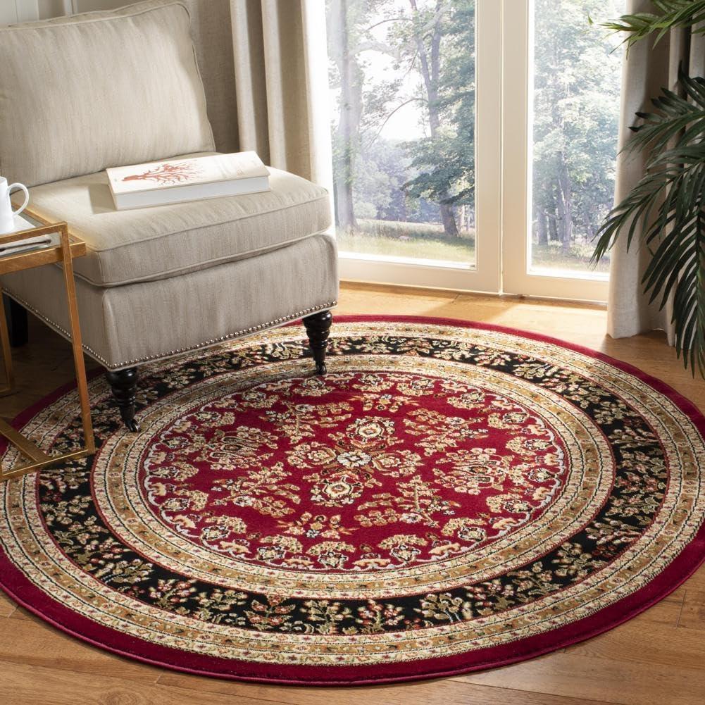 image:imageSAFAVIEH Area Rug 8x11 Lyndhurst Collection Large Ivory amp Rust Traditional Oriental Design NonShedding amp Easy to Clean Ideal for Living Room Bedroom Dining Space LNH331RRed Black