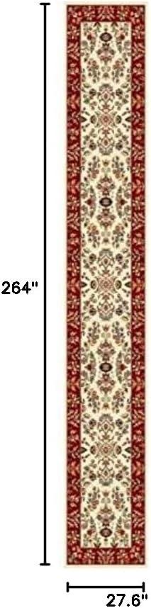 image:imageSAFAVIEH Area Rug 8x11 Lyndhurst Collection Large Ivory amp Rust Traditional Oriental Design NonShedding amp Easy to Clean Ideal for Living Room Bedroom Dining Space LNH331RIvoryRed