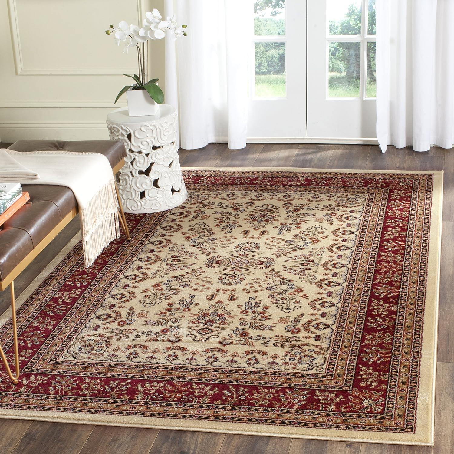 image:imageSAFAVIEH Area Rug 8x11 Lyndhurst Collection Large Ivory amp Rust Traditional Oriental Design NonShedding amp Easy to Clean Ideal for Living Room Bedroom Dining Space LNH331RIvoryRed
