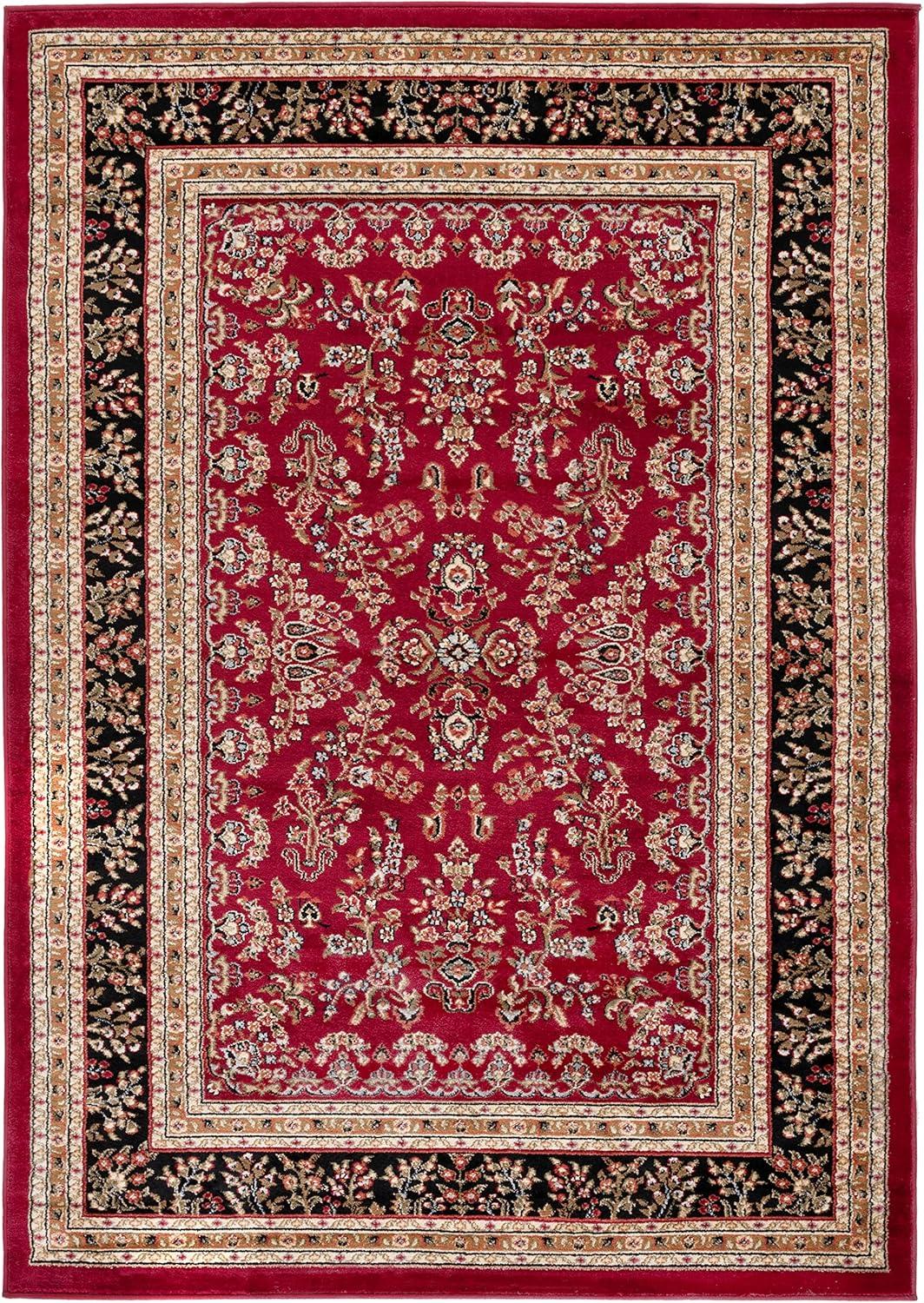 image:imageSAFAVIEH Area Rug 8x11 Lyndhurst Collection Large Ivory amp Rust Traditional Oriental Design NonShedding amp Easy to Clean Ideal for Living Room Bedroom Dining Space LNH331RRed Black
