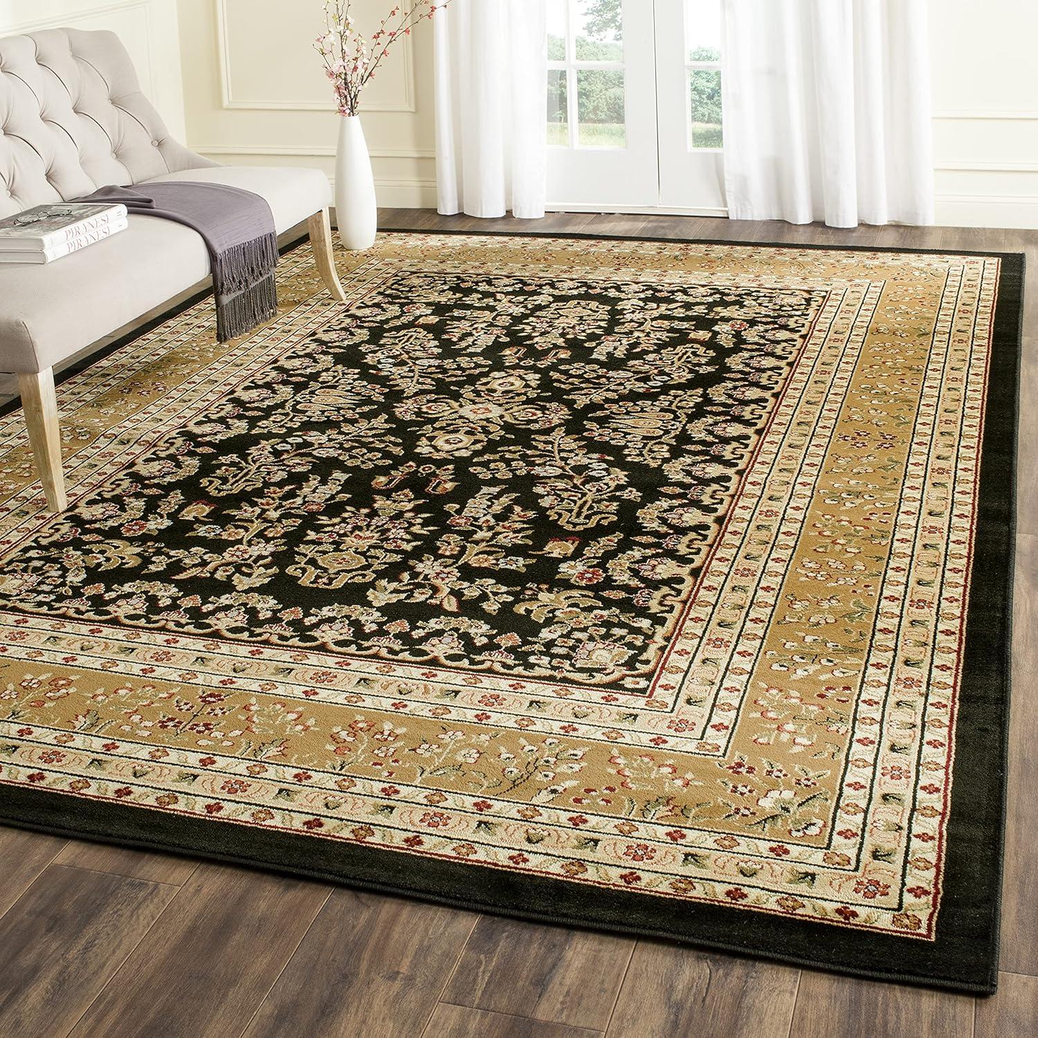 image:imageSAFAVIEH Area Rug 8x11 Lyndhurst Collection Large Ivory amp Rust Traditional Oriental Design NonShedding amp Easy to Clean Ideal for Living Room Bedroom Dining Space LNH331RBlackTan