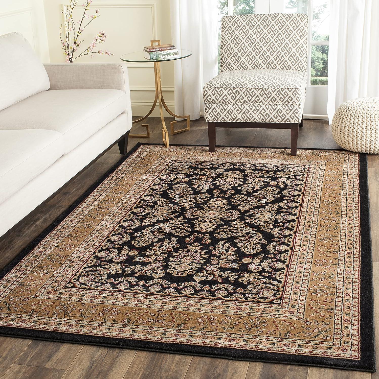 image:imageSAFAVIEH Area Rug 8x11 Lyndhurst Collection Large Ivory amp Rust Traditional Oriental Design NonShedding amp Easy to Clean Ideal for Living Room Bedroom Dining Space LNH331RBlackTan