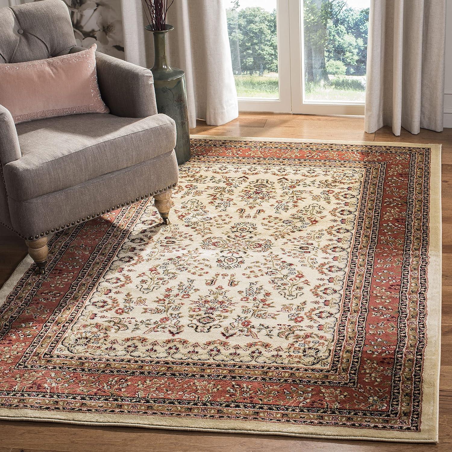 image:imageSAFAVIEH Area Rug 8x11 Lyndhurst Collection Large Ivory amp Rust Traditional Oriental Design NonShedding amp Easy to Clean Ideal for Living Room Bedroom Dining Space LNH331RIvoryRust