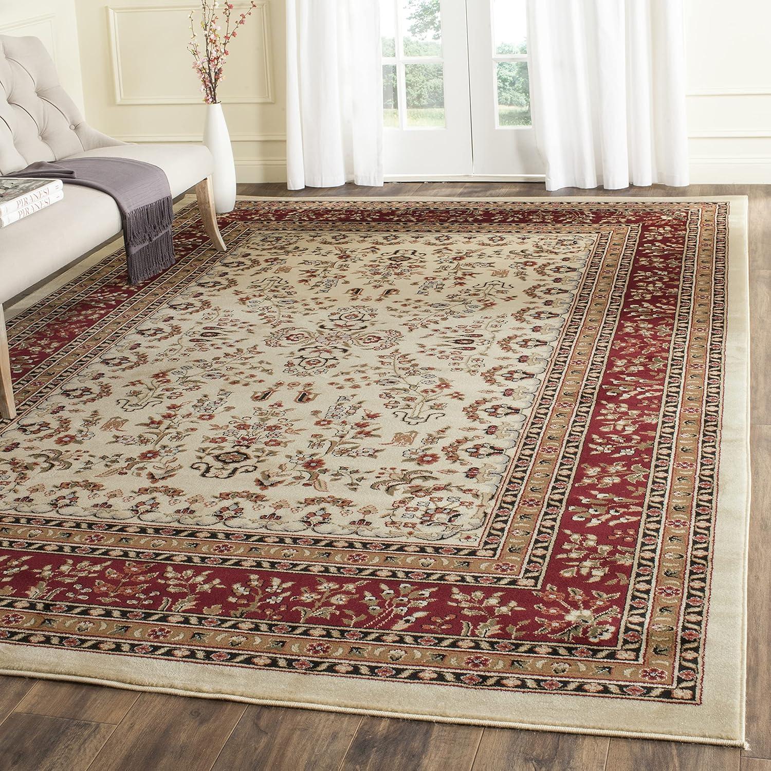 image:imageSAFAVIEH Area Rug 8x11 Lyndhurst Collection Large Ivory amp Rust Traditional Oriental Design NonShedding amp Easy to Clean Ideal for Living Room Bedroom Dining Space LNH331RIvoryRed