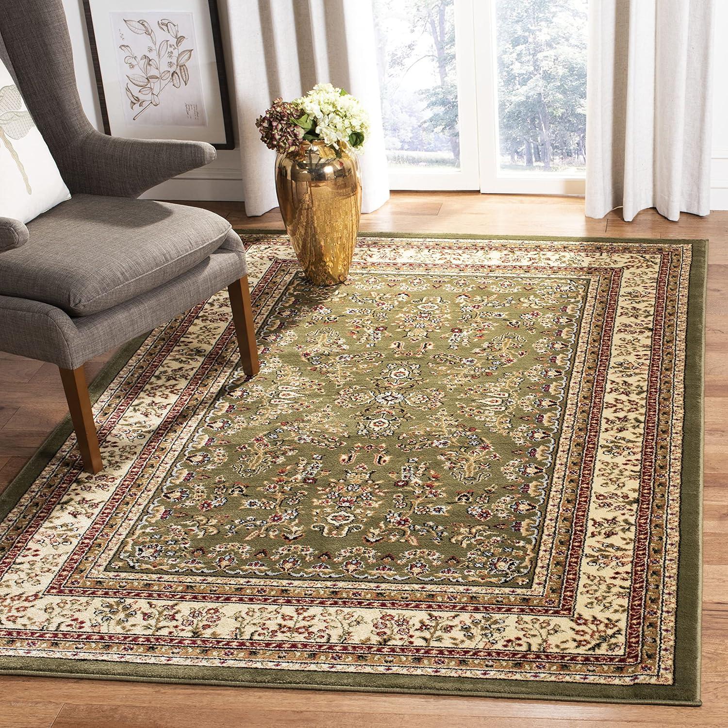 image:imageSAFAVIEH Area Rug 8x11 Lyndhurst Collection Large Ivory amp Rust Traditional Oriental Design NonShedding amp Easy to Clean Ideal for Living Room Bedroom Dining Space LNH331RSageIvory