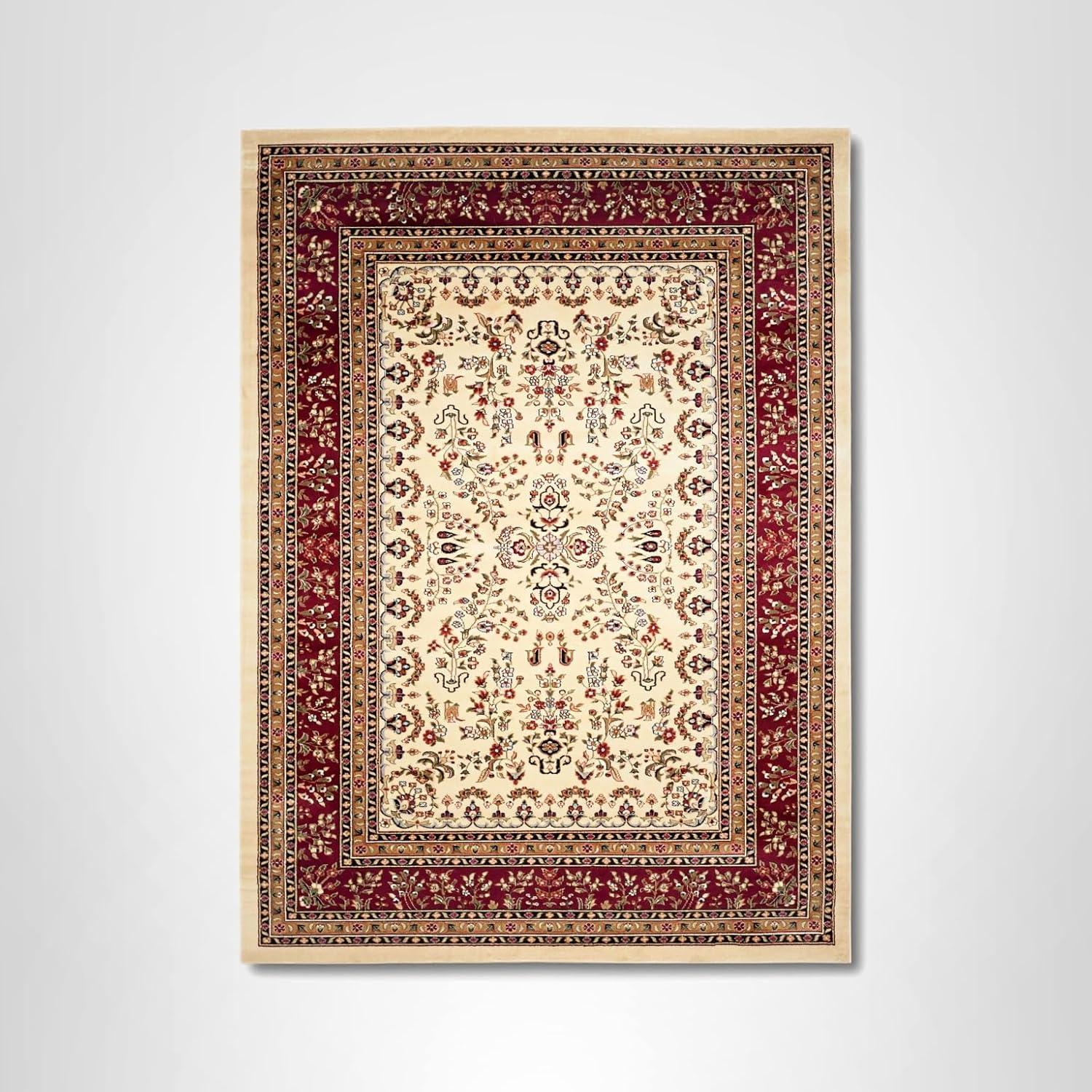 image:imageSAFAVIEH Area Rug 8x11 Lyndhurst Collection Large Ivory amp Rust Traditional Oriental Design NonShedding amp Easy to Clean Ideal for Living Room Bedroom Dining Space LNH331RIvoryRed