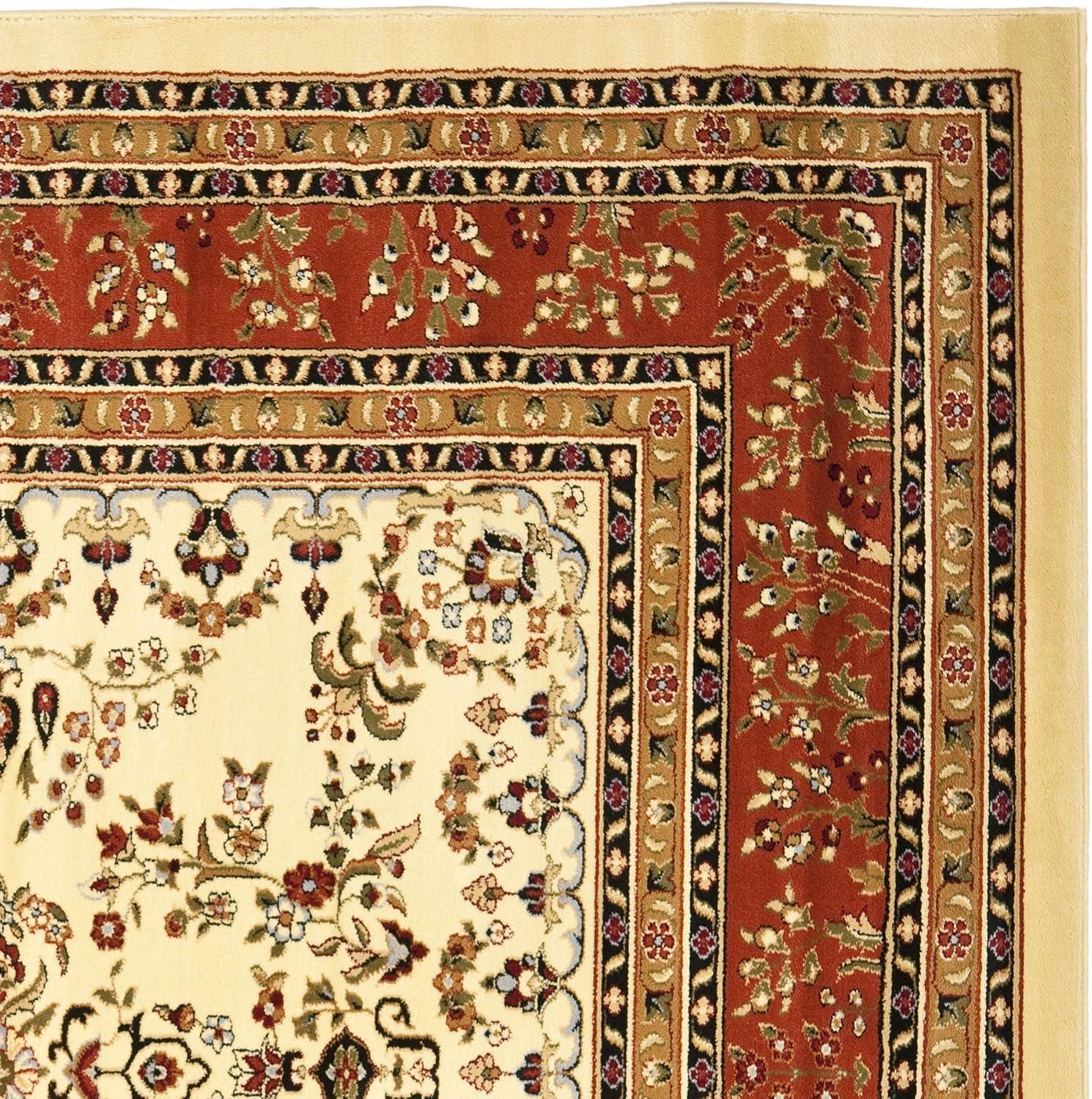 image:imageSAFAVIEH Area Rug 8x11 Lyndhurst Collection Large Ivory amp Rust Traditional Oriental Design NonShedding amp Easy to Clean Ideal for Living Room Bedroom Dining Space LNH331RIvoryRust