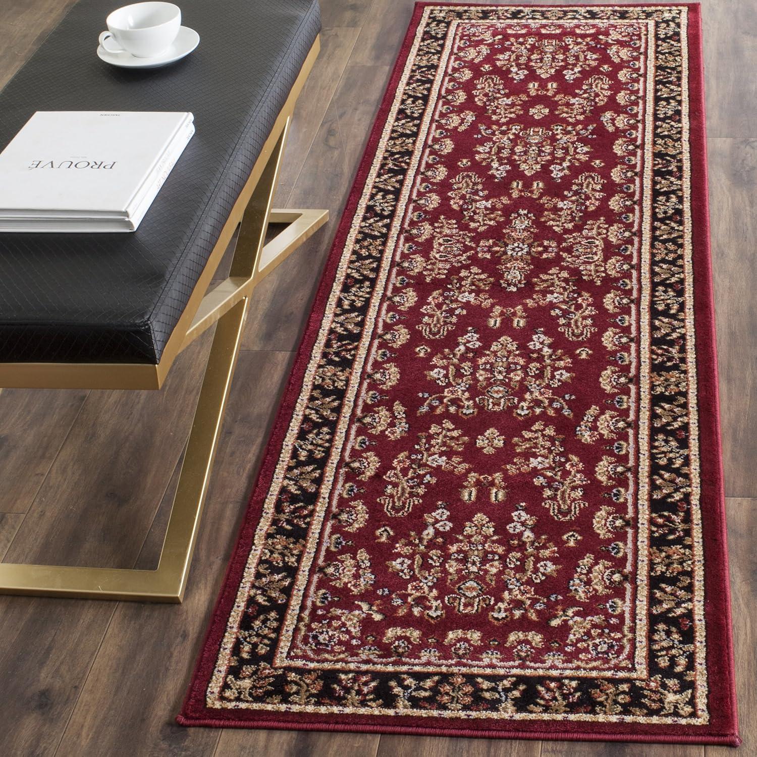 image:imageSAFAVIEH Area Rug 8x11 Lyndhurst Collection Large Ivory amp Rust Traditional Oriental Design NonShedding amp Easy to Clean Ideal for Living Room Bedroom Dining Space LNH331RRed Black