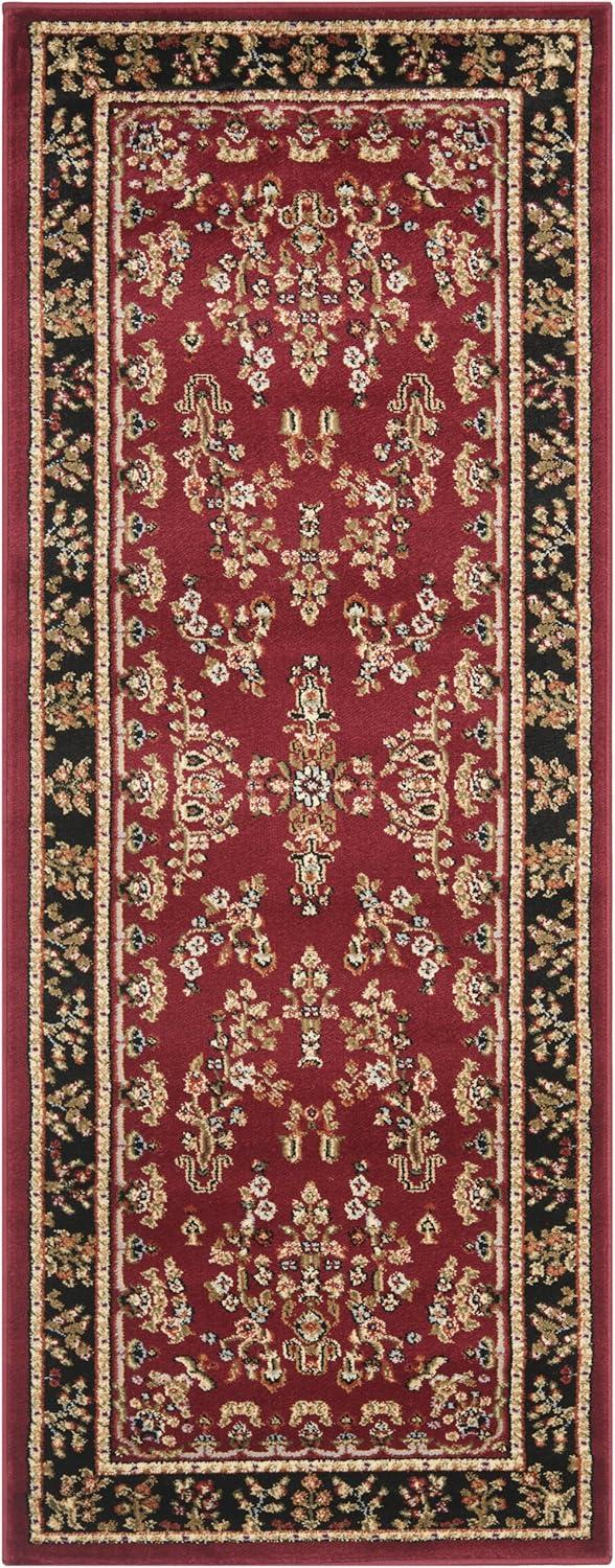 image:imageSAFAVIEH Area Rug 8x11 Lyndhurst Collection Large Ivory amp Rust Traditional Oriental Design NonShedding amp Easy to Clean Ideal for Living Room Bedroom Dining Space LNH331RRed Black