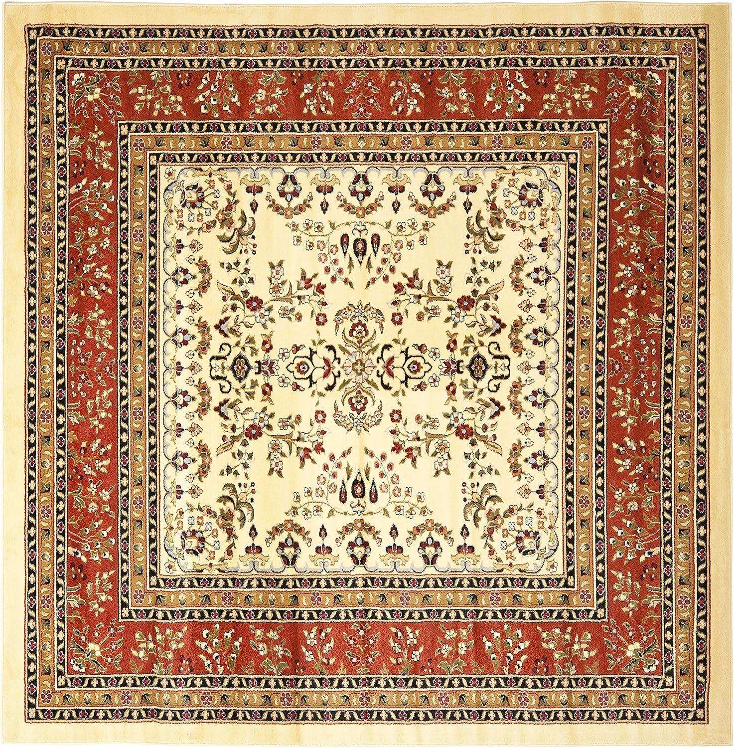 image:imageSAFAVIEH Area Rug 8x11 Lyndhurst Collection Large Ivory amp Rust Traditional Oriental Design NonShedding amp Easy to Clean Ideal for Living Room Bedroom Dining Space LNH331RIvoryRust