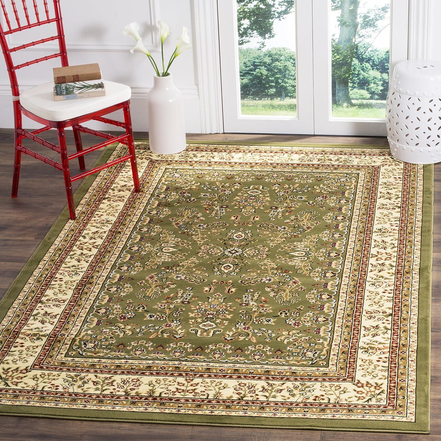 image:imageSAFAVIEH Area Rug 8x11 Lyndhurst Collection Large Ivory amp Rust Traditional Oriental Design NonShedding amp Easy to Clean Ideal for Living Room Bedroom Dining Space LNH331RSageIvory