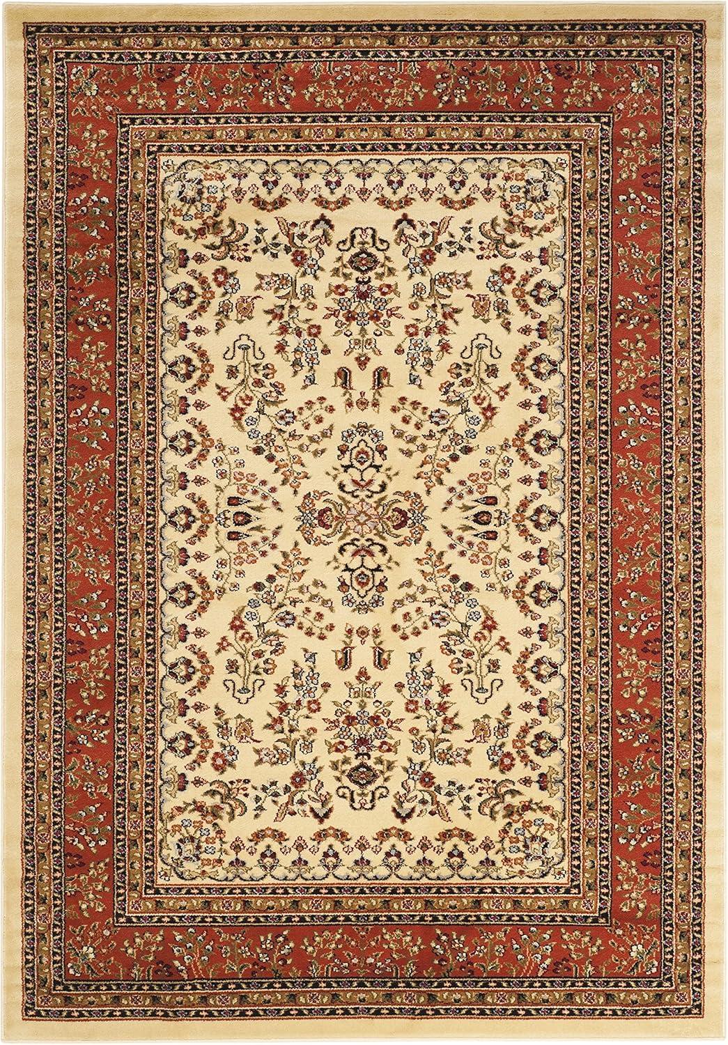 image:imageSAFAVIEH Area Rug 8x11 Lyndhurst Collection Large Ivory amp Rust Traditional Oriental Design NonShedding amp Easy to Clean Ideal for Living Room Bedroom Dining Space LNH331RIvoryRust