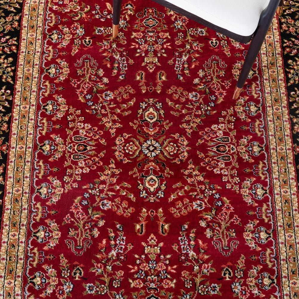 image:imageSAFAVIEH Area Rug 8x11 Lyndhurst Collection Large Ivory amp Rust Traditional Oriental Design NonShedding amp Easy to Clean Ideal for Living Room Bedroom Dining Space LNH331RRed Black