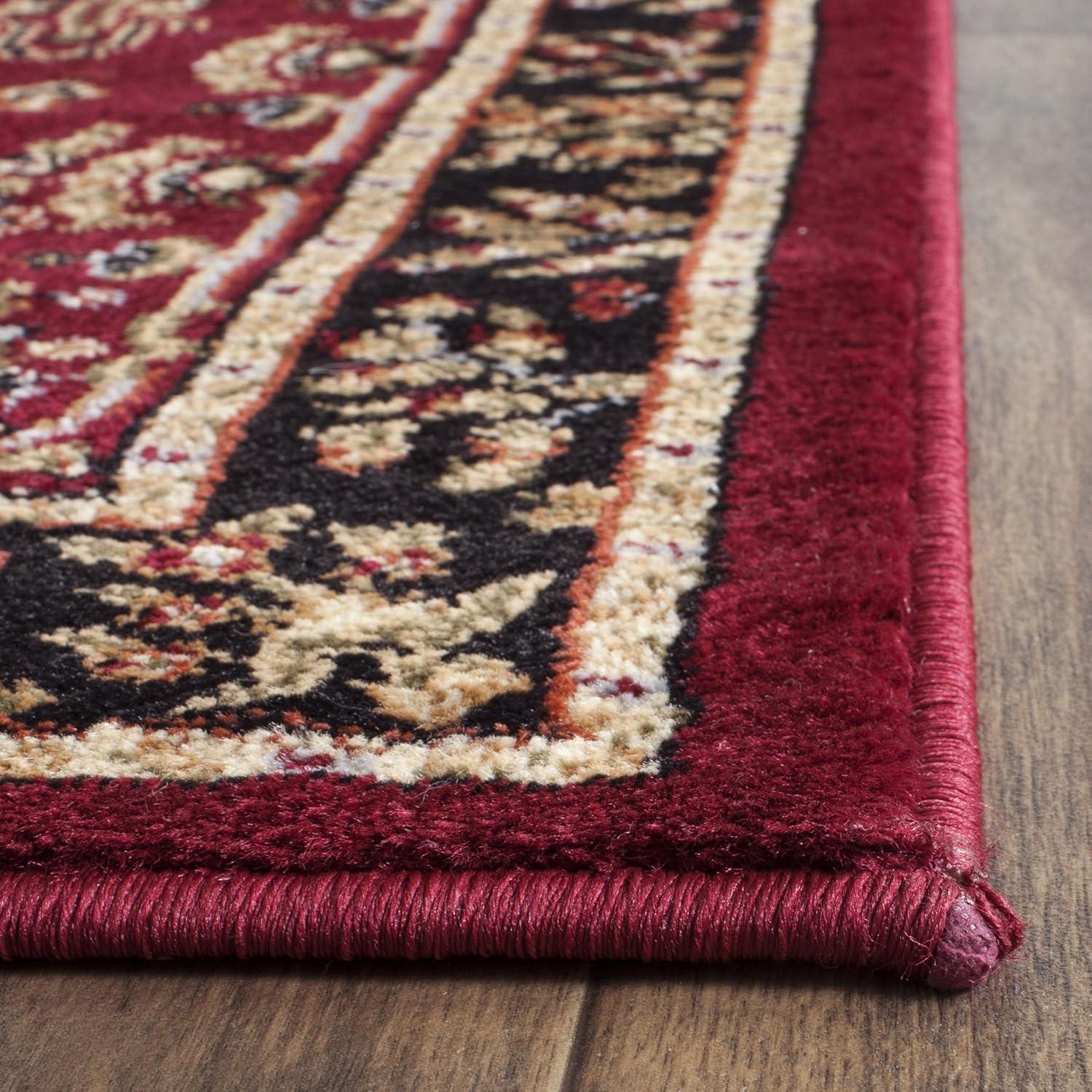 image:imageSAFAVIEH Area Rug 8x11 Lyndhurst Collection Large Ivory amp Rust Traditional Oriental Design NonShedding amp Easy to Clean Ideal for Living Room Bedroom Dining Space LNH331RRed Black