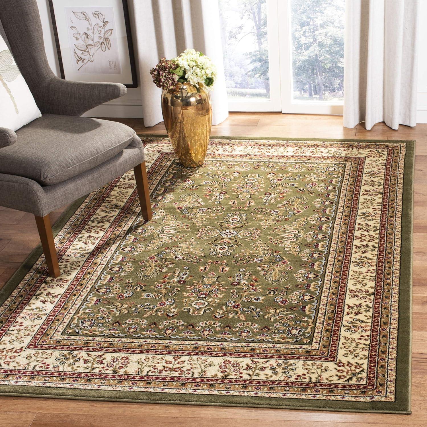 image:imageSAFAVIEH Area Rug 8x11 Lyndhurst Collection Large Ivory amp Rust Traditional Oriental Design NonShedding amp Easy to Clean Ideal for Living Room Bedroom Dining Space LNH331RSageIvory