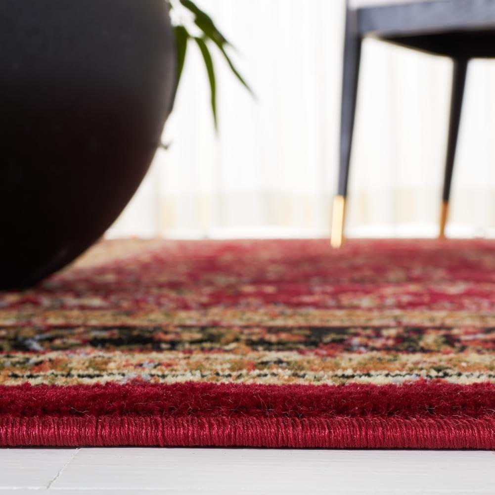 image:imageSAFAVIEH Area Rug 8x11 Lyndhurst Collection Large Ivory amp Rust Traditional Oriental Design NonShedding amp Easy to Clean Ideal for Living Room Bedroom Dining Space LNH331RRed Black