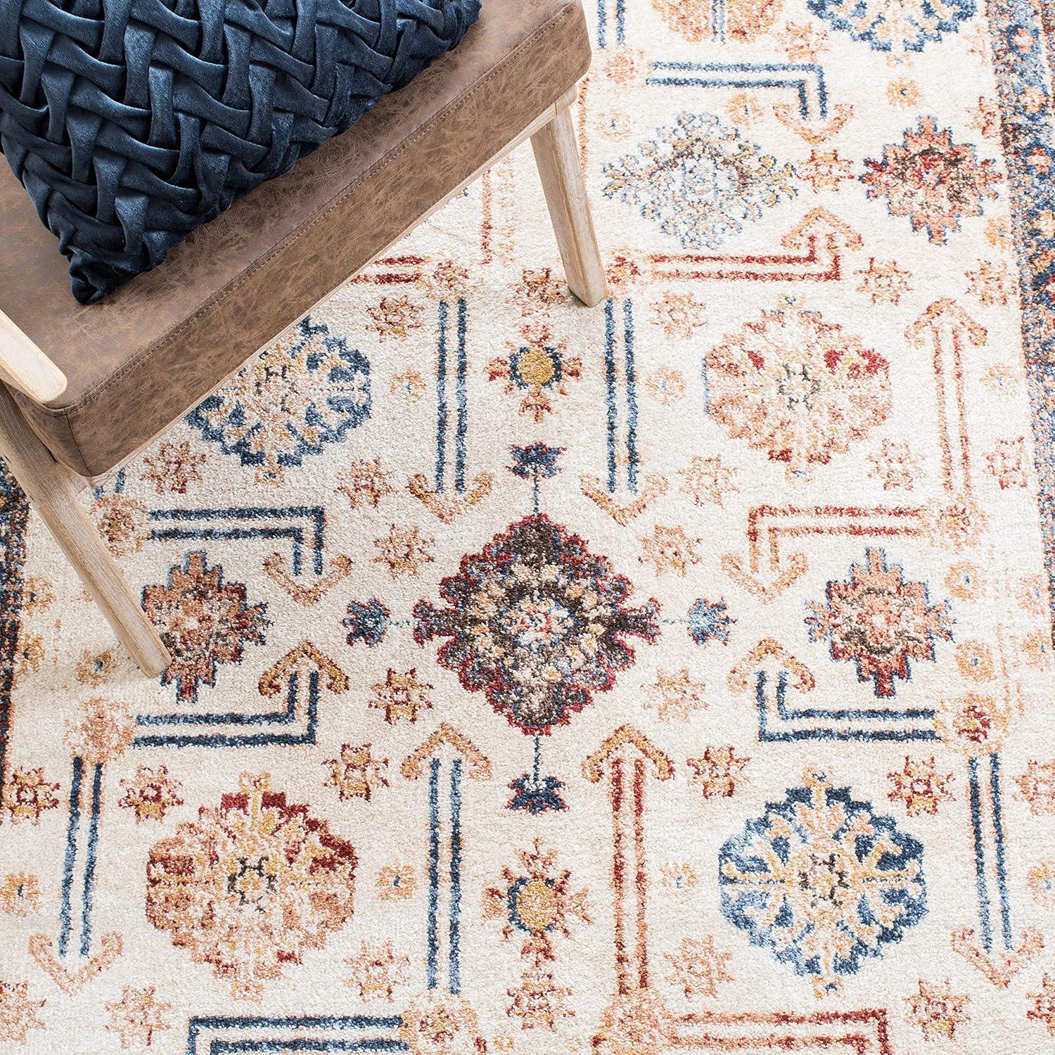 image:imageSAFAVIEH Bijar Collection Area Rug 67 x 9 Royal amp Ivory Traditional Oriental Distressed Design NonShedding amp Easy Care Ideal for High Traffic Areas in Living Room Bedroom BIJ653BIvoryBrown