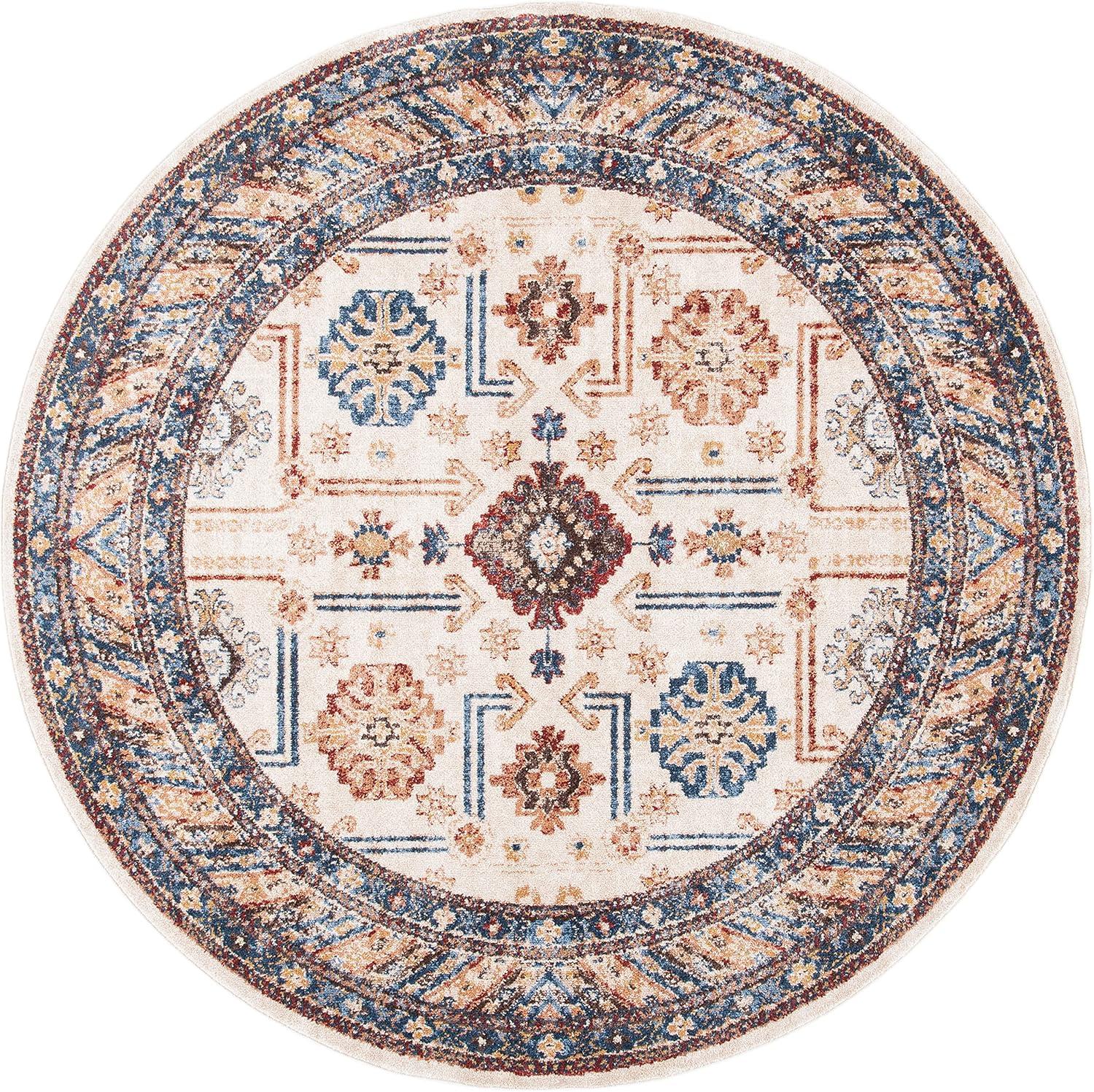 image:imageSAFAVIEH Bijar Collection Area Rug 67 x 9 Royal amp Ivory Traditional Oriental Distressed Design NonShedding amp Easy Care Ideal for High Traffic Areas in Living Room Bedroom BIJ653BIvoryBrown