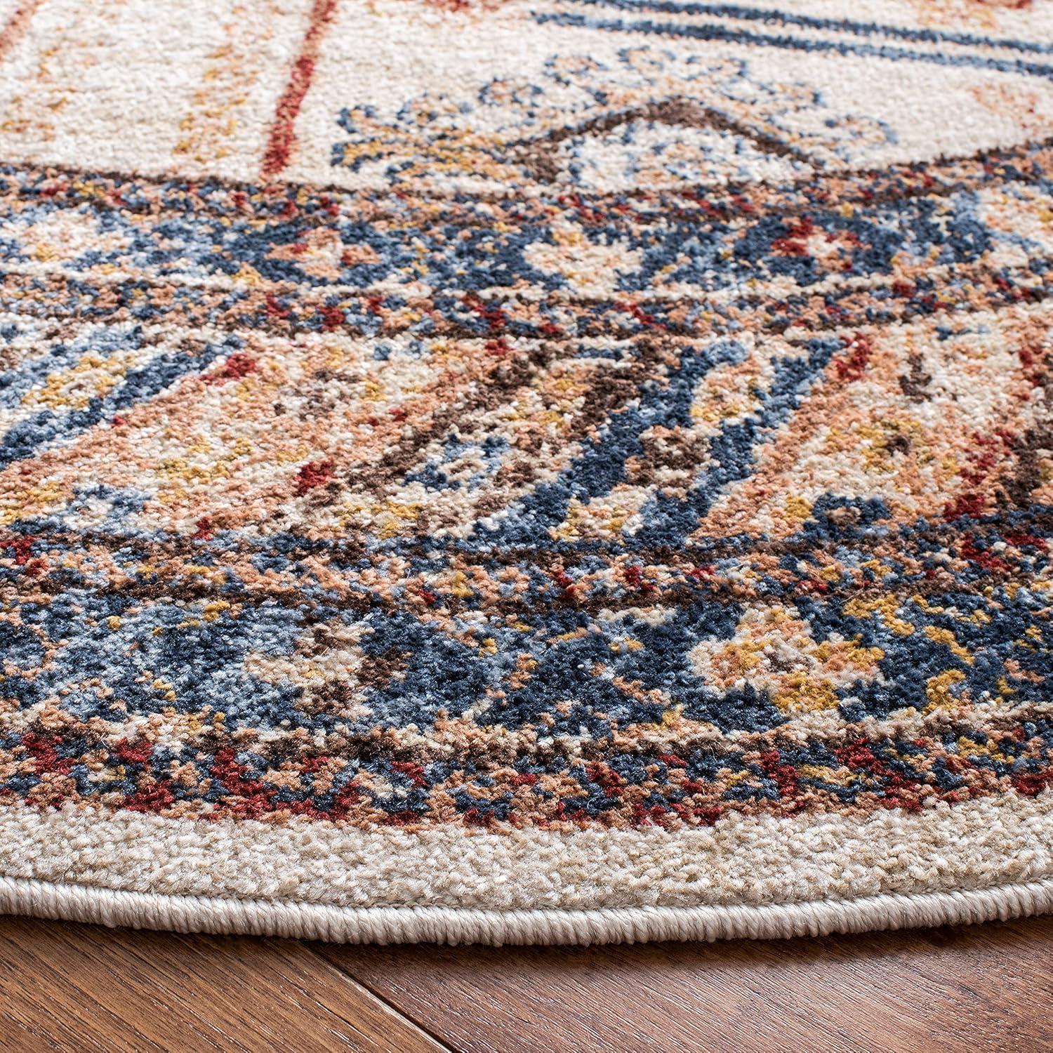 image:imageSAFAVIEH Bijar Collection Area Rug 67 x 9 Royal amp Ivory Traditional Oriental Distressed Design NonShedding amp Easy Care Ideal for High Traffic Areas in Living Room Bedroom BIJ653BIvoryBrown