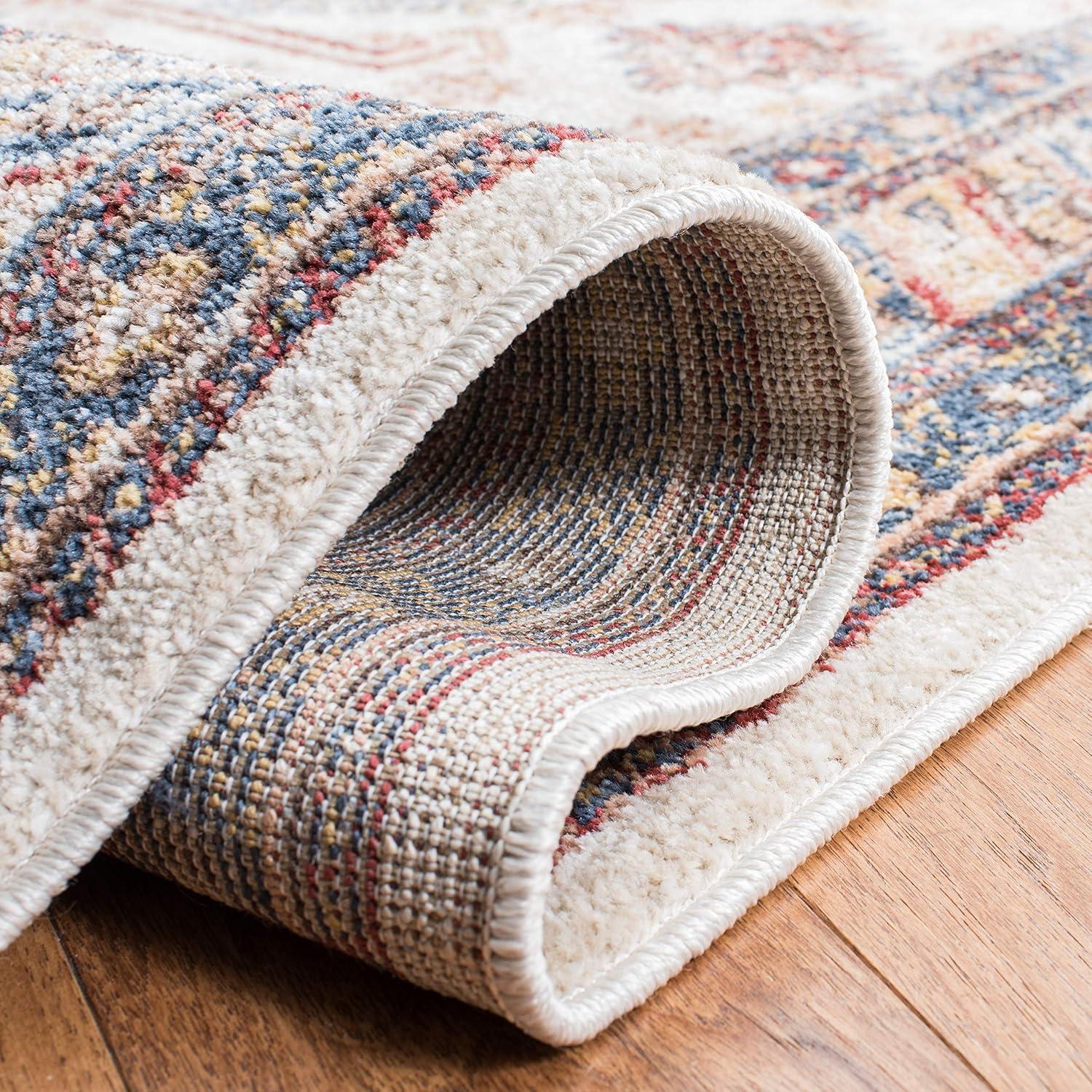 image:imageSAFAVIEH Bijar Collection Area Rug 67 x 9 Royal amp Ivory Traditional Oriental Distressed Design NonShedding amp Easy Care Ideal for High Traffic Areas in Living Room Bedroom BIJ653BIvoryBrown