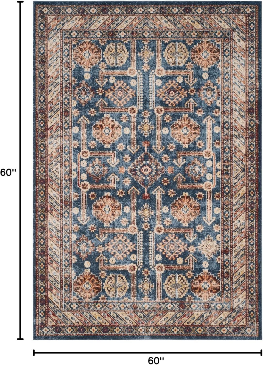 image:imageSAFAVIEH Bijar Collection Area Rug 67 x 9 Royal amp Ivory Traditional Oriental Distressed Design NonShedding amp Easy Care Ideal for High Traffic Areas in Living Room Bedroom BIJ653BRoyalIvory