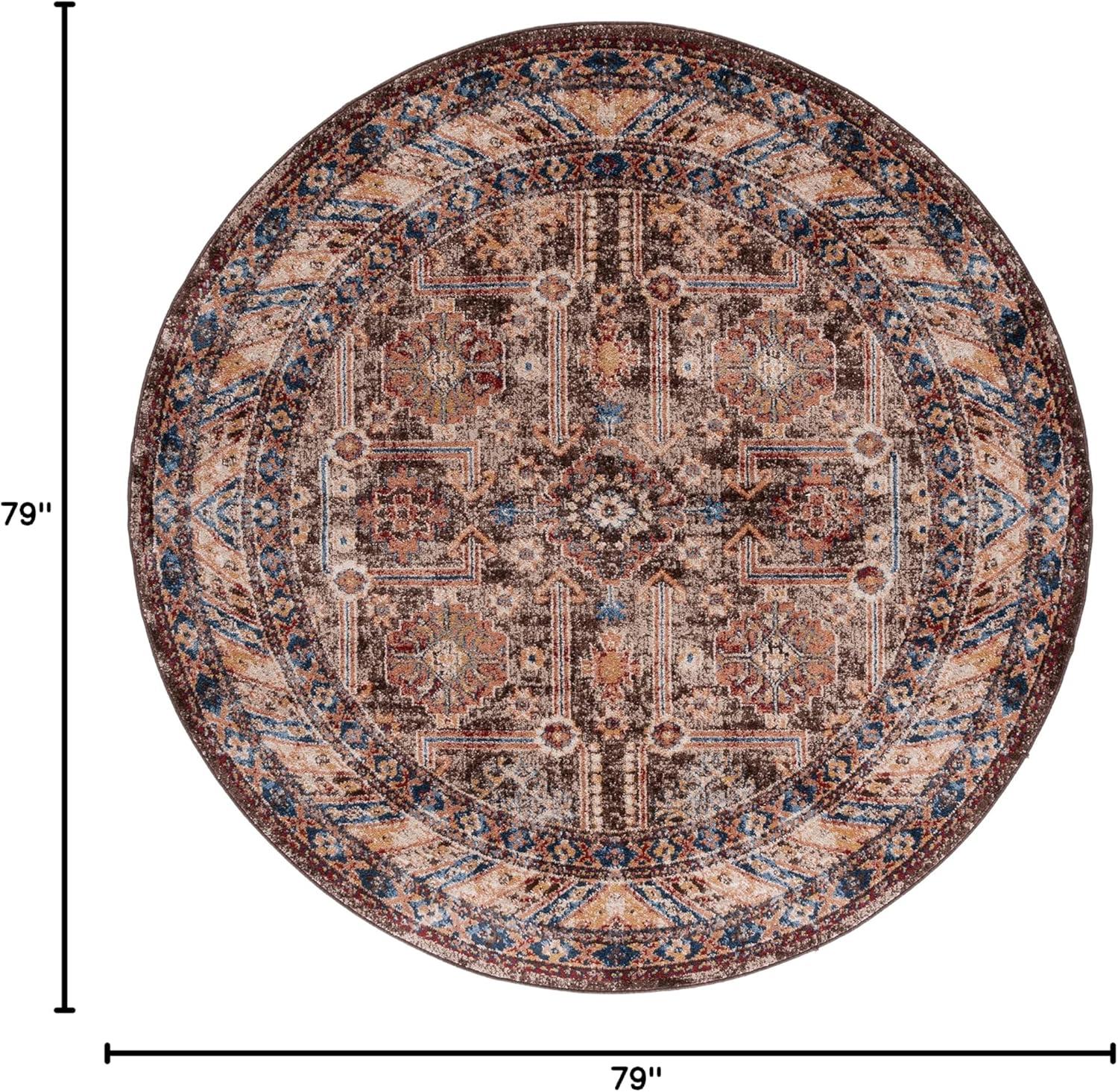 image:imageSAFAVIEH Bijar Collection Area Rug 67 x 9 Royal amp Ivory Traditional Oriental Distressed Design NonShedding amp Easy Care Ideal for High Traffic Areas in Living Room Bedroom BIJ653BBrownIvory