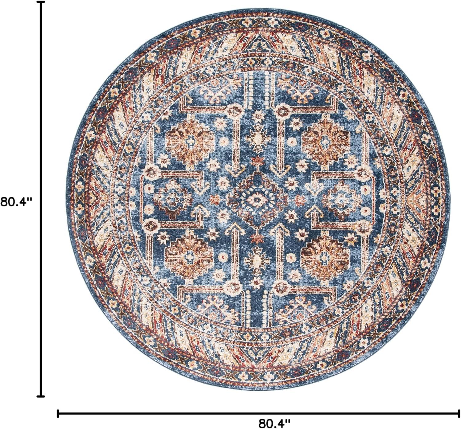 image:imageSAFAVIEH Bijar Collection Area Rug 67 x 9 Royal amp Ivory Traditional Oriental Distressed Design NonShedding amp Easy Care Ideal for High Traffic Areas in Living Room Bedroom BIJ653BRoyalIvory