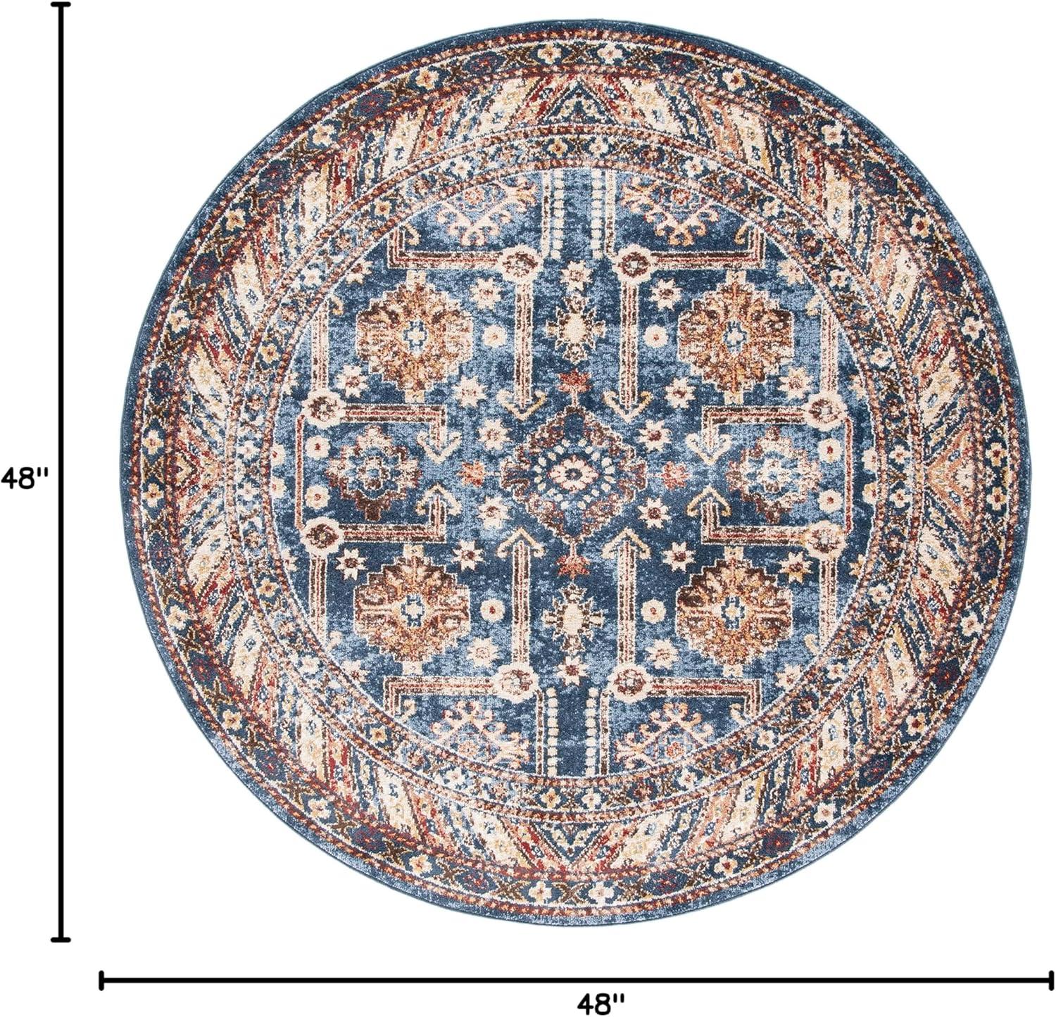 image:imageSAFAVIEH Bijar Collection Area Rug 67 x 9 Royal amp Ivory Traditional Oriental Distressed Design NonShedding amp Easy Care Ideal for High Traffic Areas in Living Room Bedroom BIJ653BRoyalIvory