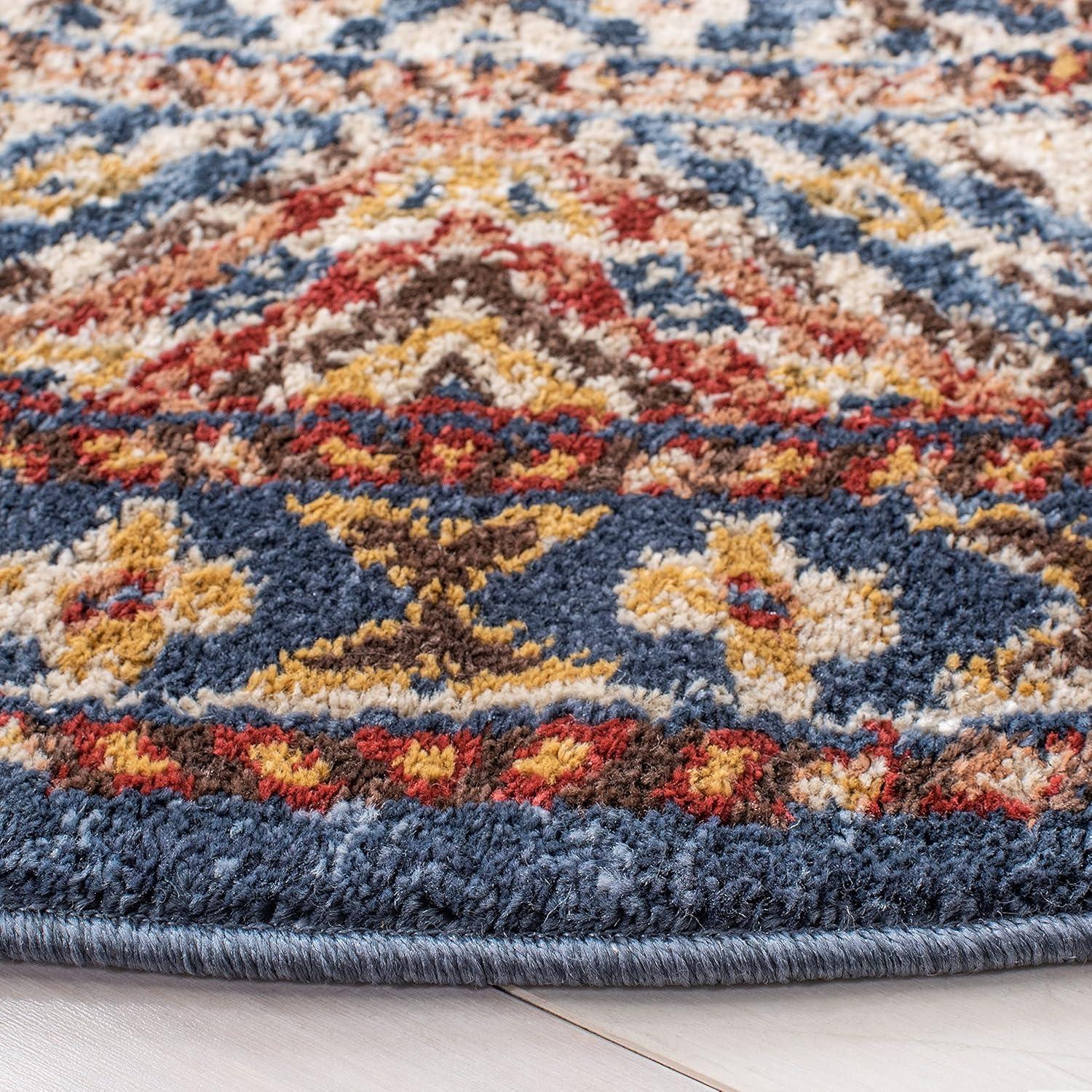 image:imageSAFAVIEH Bijar Collection Area Rug 67 x 9 Royal amp Ivory Traditional Oriental Distressed Design NonShedding amp Easy Care Ideal for High Traffic Areas in Living Room Bedroom BIJ653BRoyalIvory