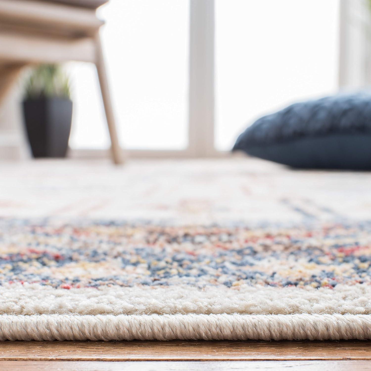 image:imageSAFAVIEH Bijar Collection Area Rug 67 x 9 Royal amp Ivory Traditional Oriental Distressed Design NonShedding amp Easy Care Ideal for High Traffic Areas in Living Room Bedroom BIJ653BIvoryBrown