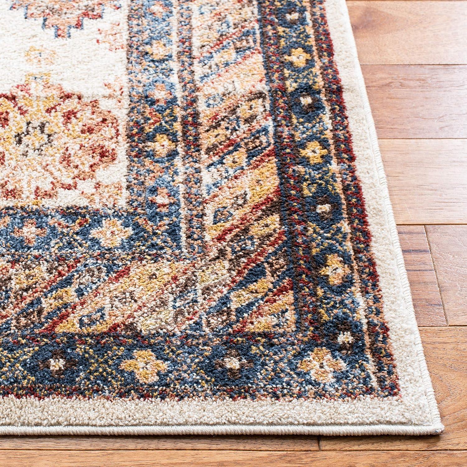 image:imageSAFAVIEH Bijar Collection Area Rug 67 x 9 Royal amp Ivory Traditional Oriental Distressed Design NonShedding amp Easy Care Ideal for High Traffic Areas in Living Room Bedroom BIJ653BIvoryBrown