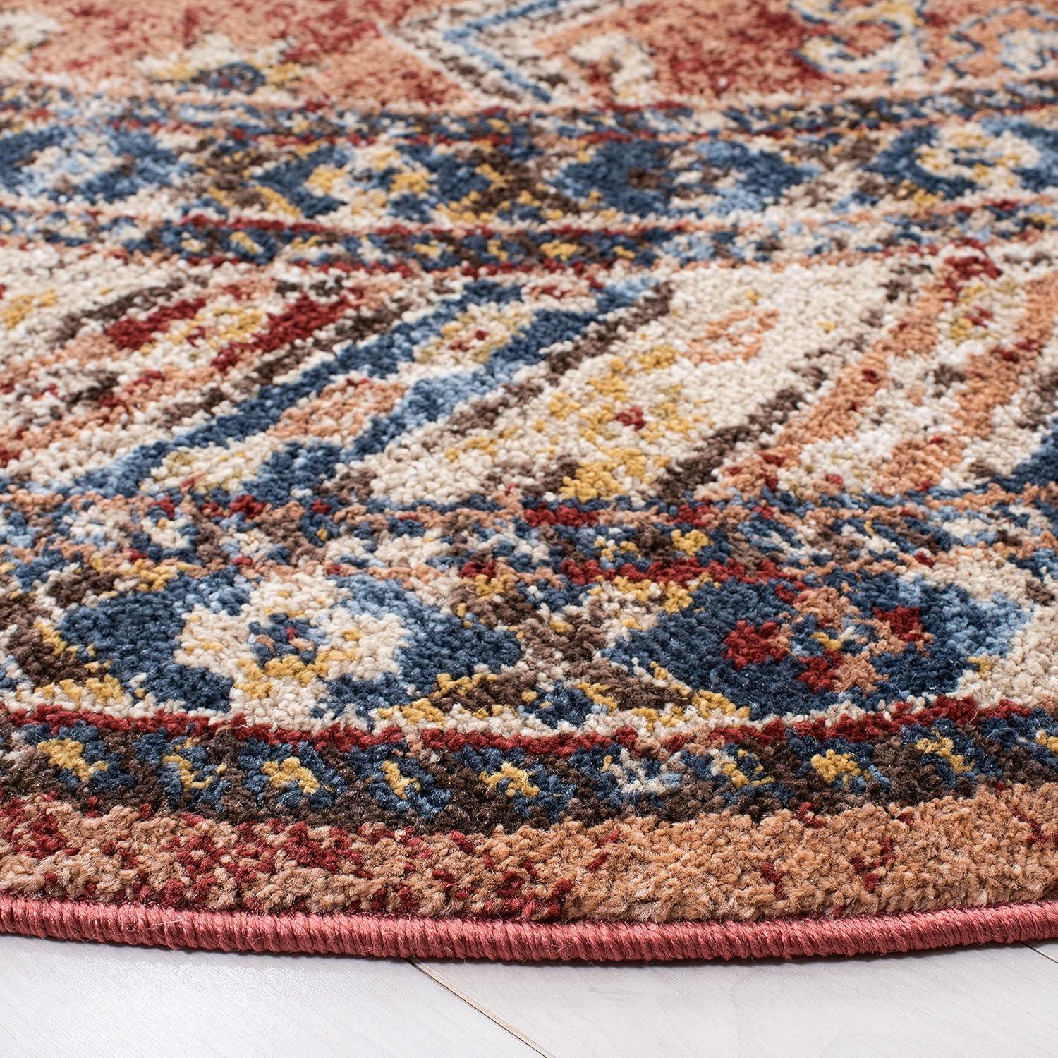 image:imageSAFAVIEH Bijar Collection Area Rug 67 x 9 Royal amp Ivory Traditional Oriental Distressed Design NonShedding amp Easy Care Ideal for High Traffic Areas in Living Room Bedroom BIJ653BRustIvory