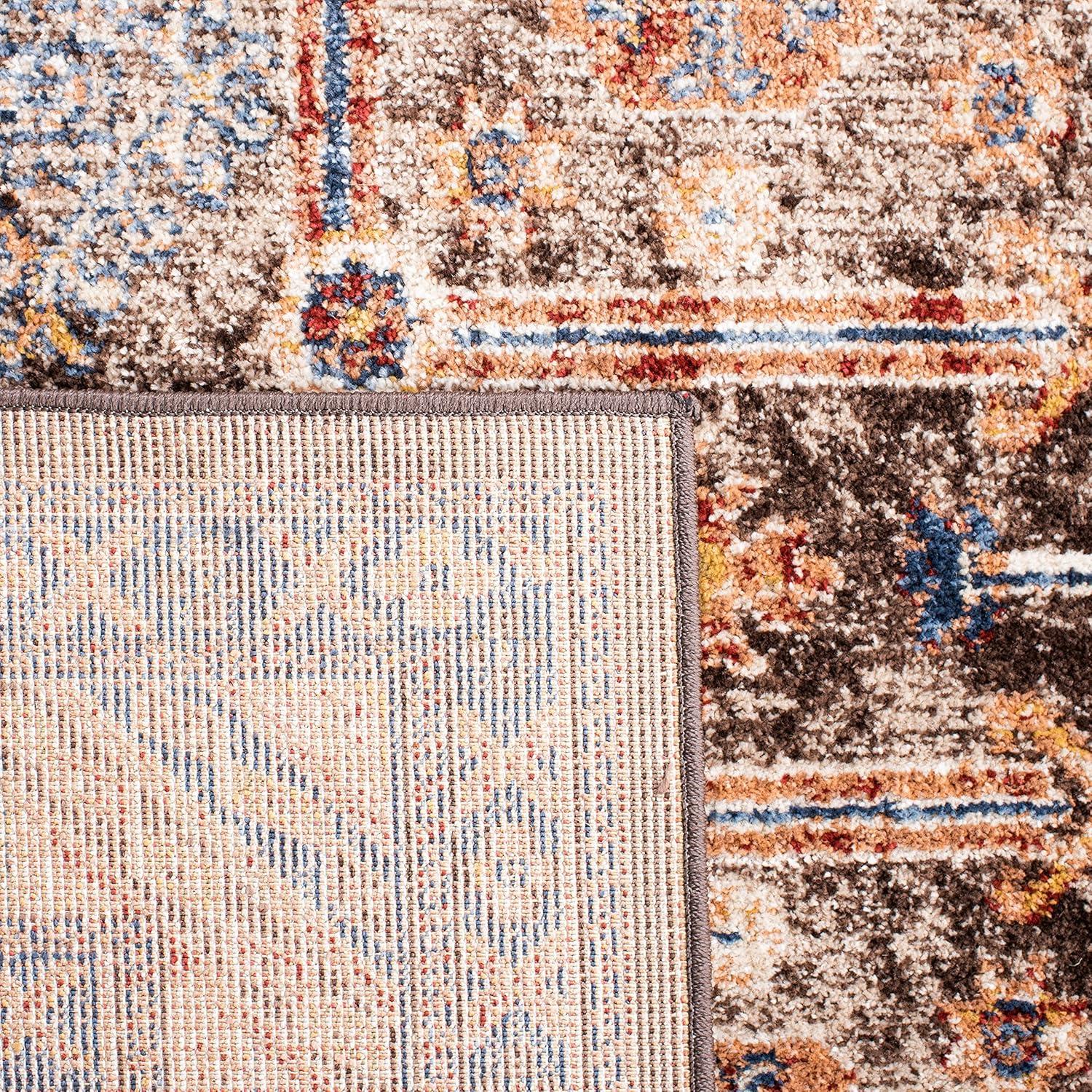 image:imageSAFAVIEH Bijar Collection Area Rug 67 x 9 Royal amp Ivory Traditional Oriental Distressed Design NonShedding amp Easy Care Ideal for High Traffic Areas in Living Room Bedroom BIJ653BBrownIvory