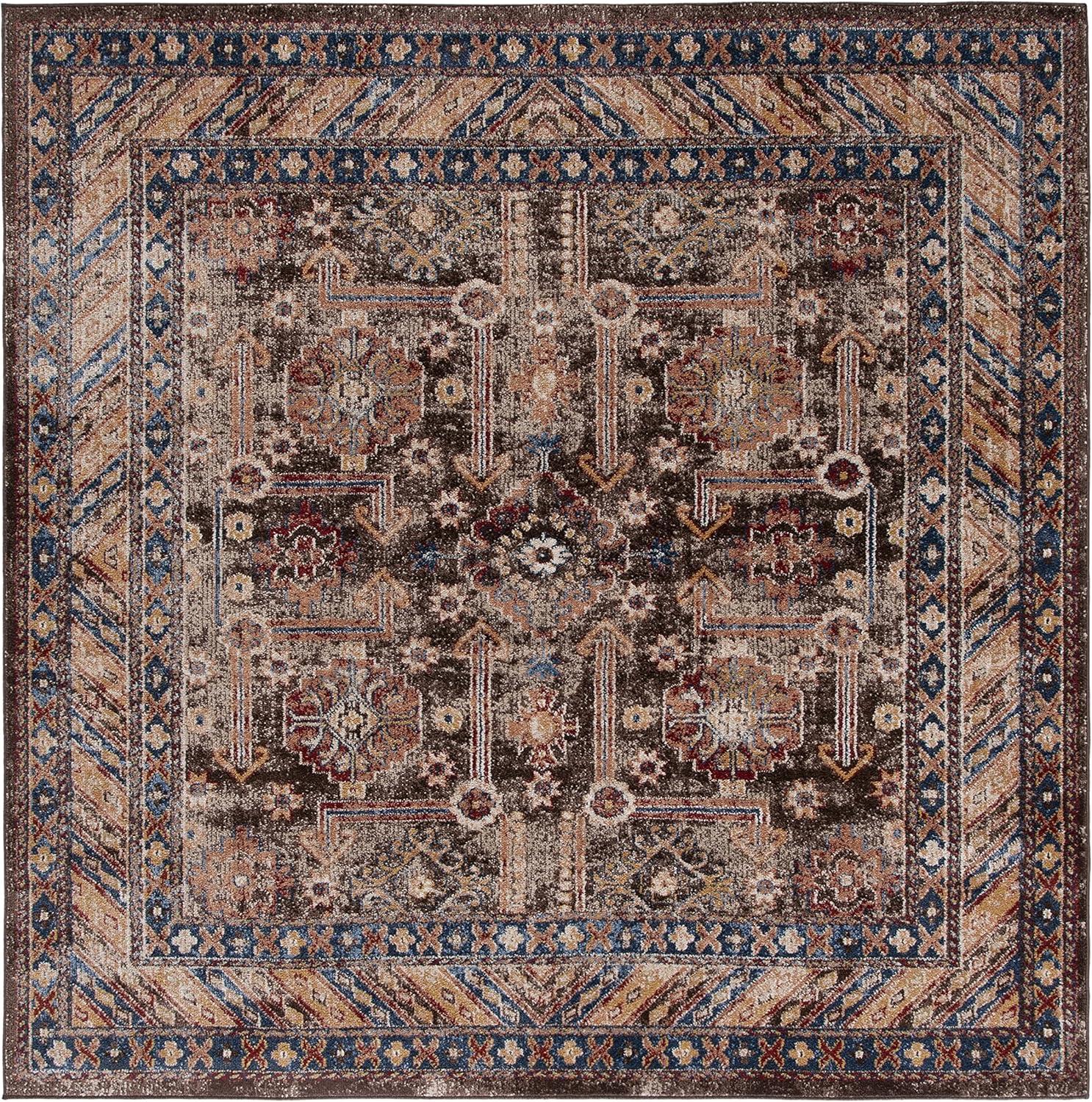 image:imageSAFAVIEH Bijar Collection Area Rug 67 x 9 Royal amp Ivory Traditional Oriental Distressed Design NonShedding amp Easy Care Ideal for High Traffic Areas in Living Room Bedroom BIJ653BRoyalIvory