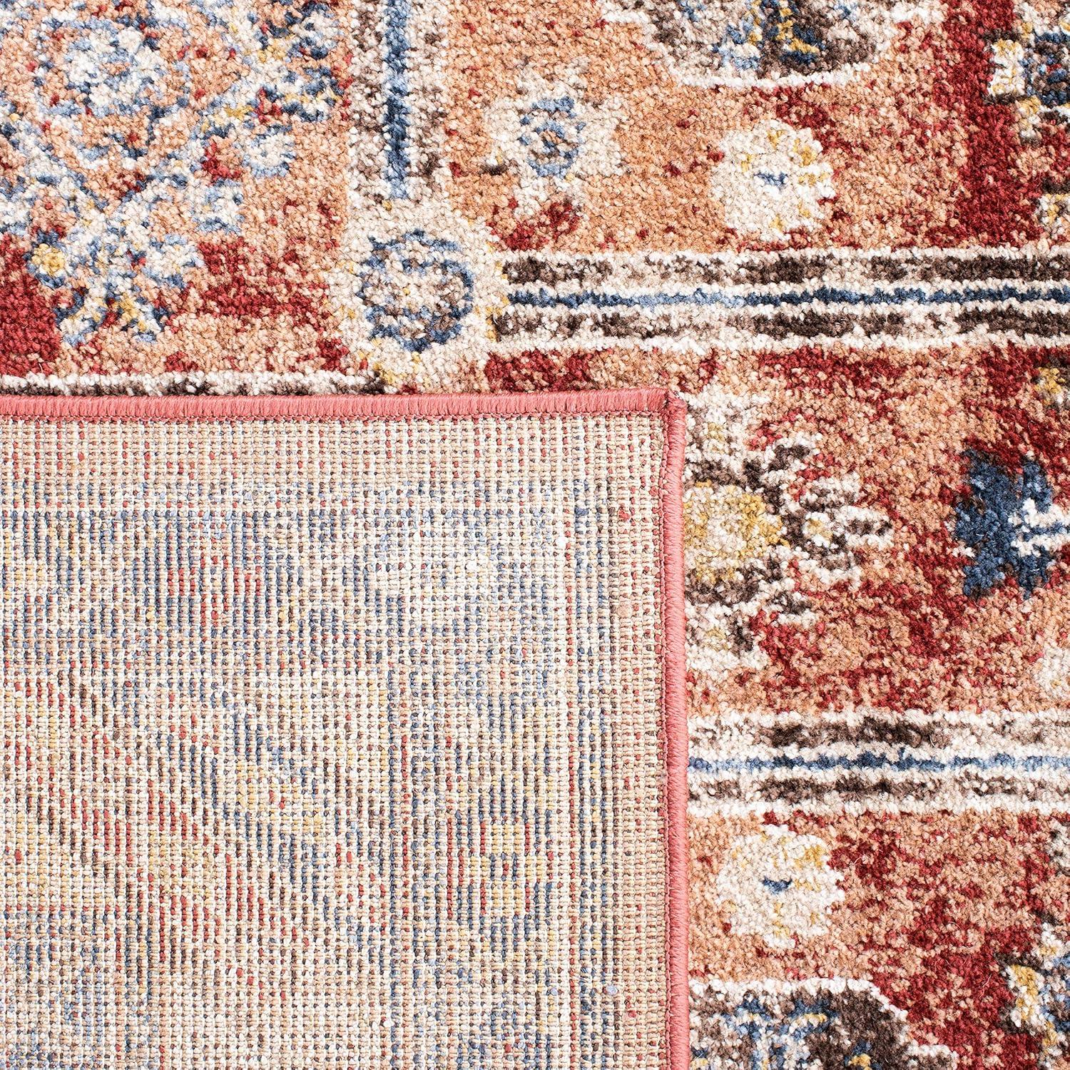 image:imageSAFAVIEH Bijar Collection Area Rug 67 x 9 Royal amp Ivory Traditional Oriental Distressed Design NonShedding amp Easy Care Ideal for High Traffic Areas in Living Room Bedroom BIJ653BRustIvory