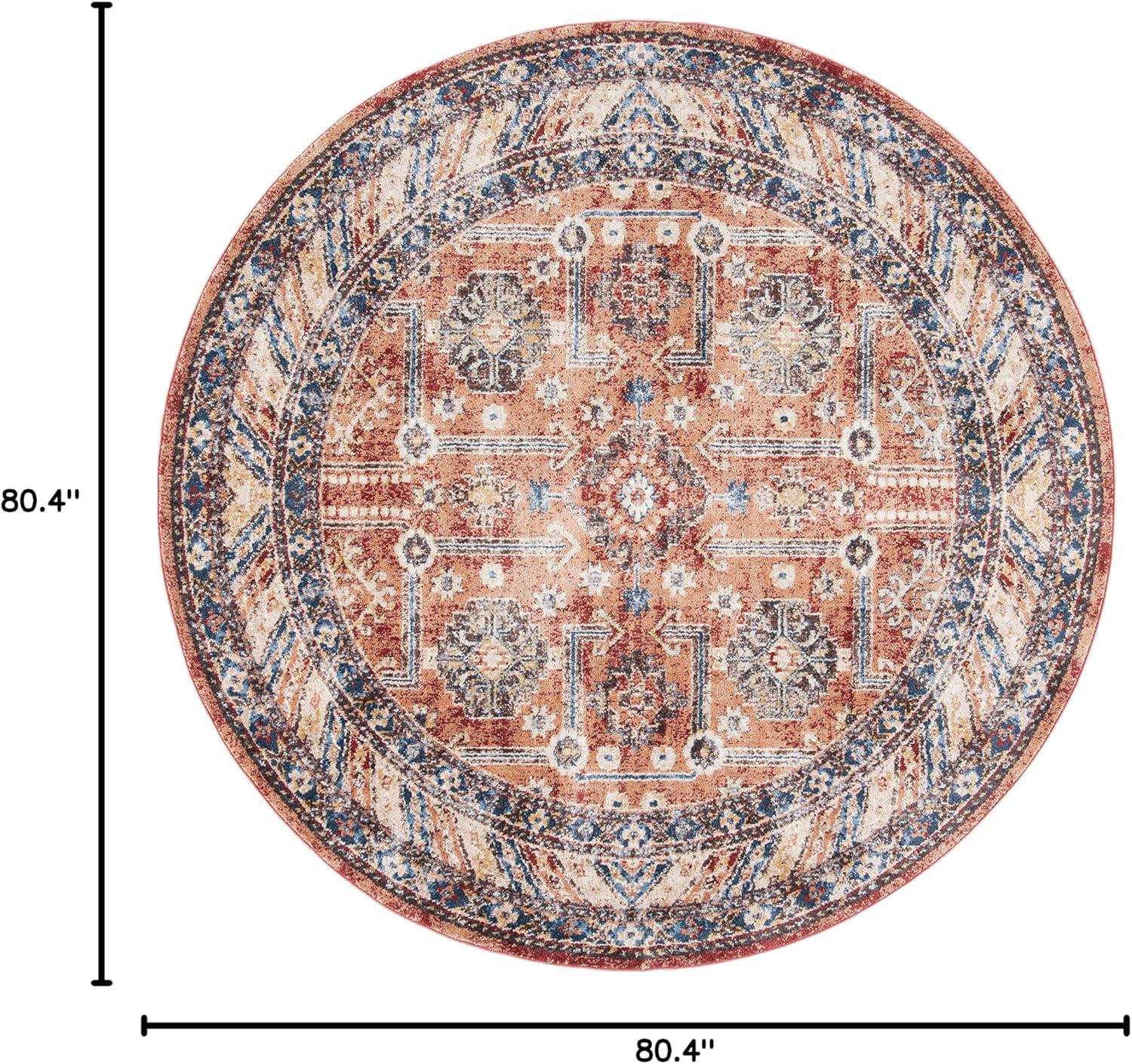 image:imageSAFAVIEH Bijar Collection Area Rug 67 x 9 Royal amp Ivory Traditional Oriental Distressed Design NonShedding amp Easy Care Ideal for High Traffic Areas in Living Room Bedroom BIJ653BRustIvory