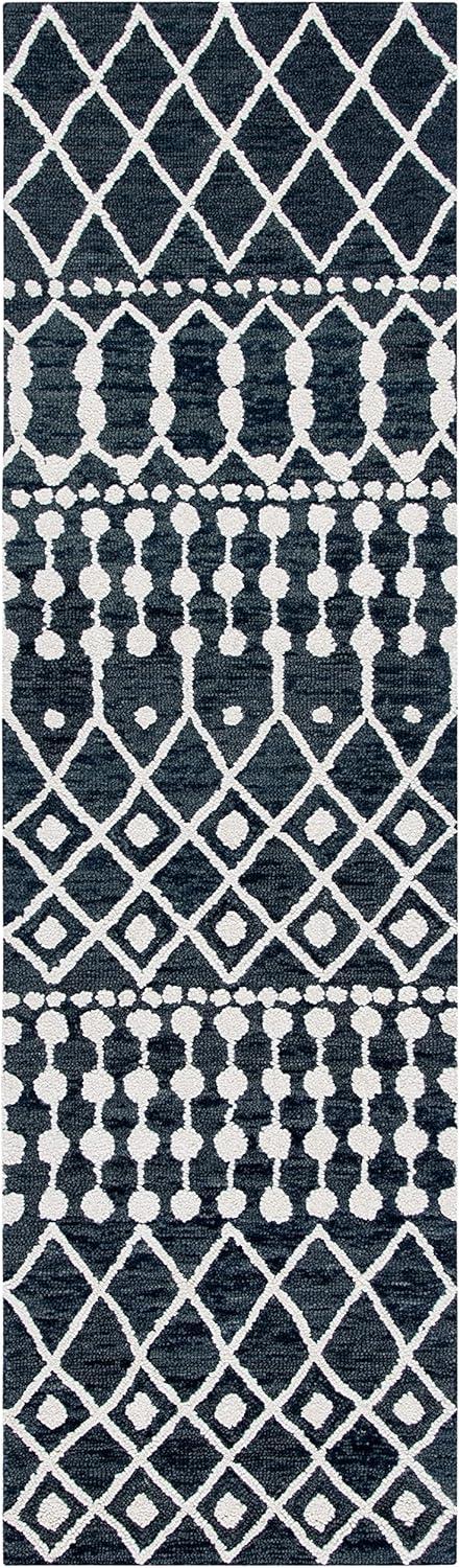 image:imageSAFAVIEH Blossom Collection Area Rug 6 Square Beige amp Ivory Handmade Moroccan Wool Ideal for High Traffic Areas in Living Room Bedroom BLM115BBlackIvory