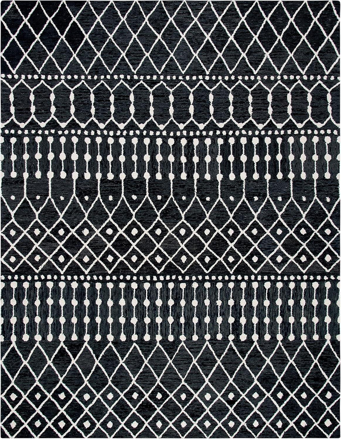 image:imageSAFAVIEH Blossom Collection Area Rug 6 Square Beige amp Ivory Handmade Moroccan Wool Ideal for High Traffic Areas in Living Room Bedroom BLM115BBlackIvory
