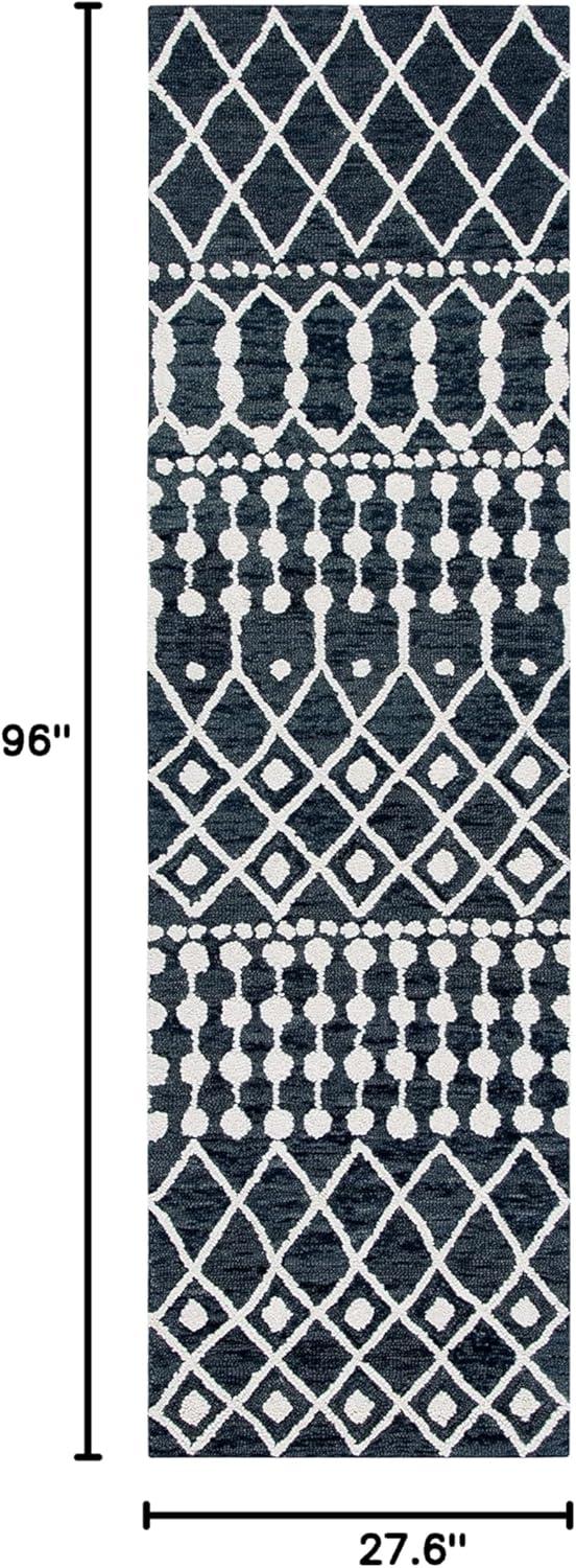 image:imageSAFAVIEH Blossom Collection Area Rug 6 Square Beige amp Ivory Handmade Moroccan Wool Ideal for High Traffic Areas in Living Room Bedroom BLM115BBlackIvory