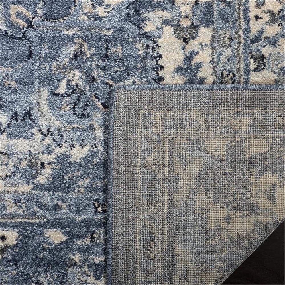 image:imageSAFAVIEH Charleston Collection Area Rug 67 Square Ivory amp Red Oriental Distressed Design NonShedding amp Easy Care Ideal for High Traffic Areas in Living Room Bedroom CHL412ANavyCreme