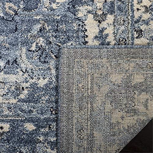image:imageSAFAVIEH Charleston Collection Area Rug 67 Square Ivory amp Red Oriental Distressed Design NonShedding amp Easy Care Ideal for High Traffic Areas in Living Room Bedroom CHL412ANavyCreme