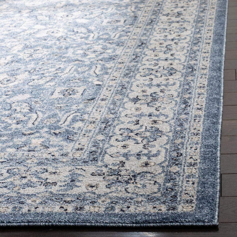 image:imageSAFAVIEH Charleston Collection Area Rug 67 Square Ivory amp Red Oriental Distressed Design NonShedding amp Easy Care Ideal for High Traffic Areas in Living Room Bedroom CHL412ANavyCreme